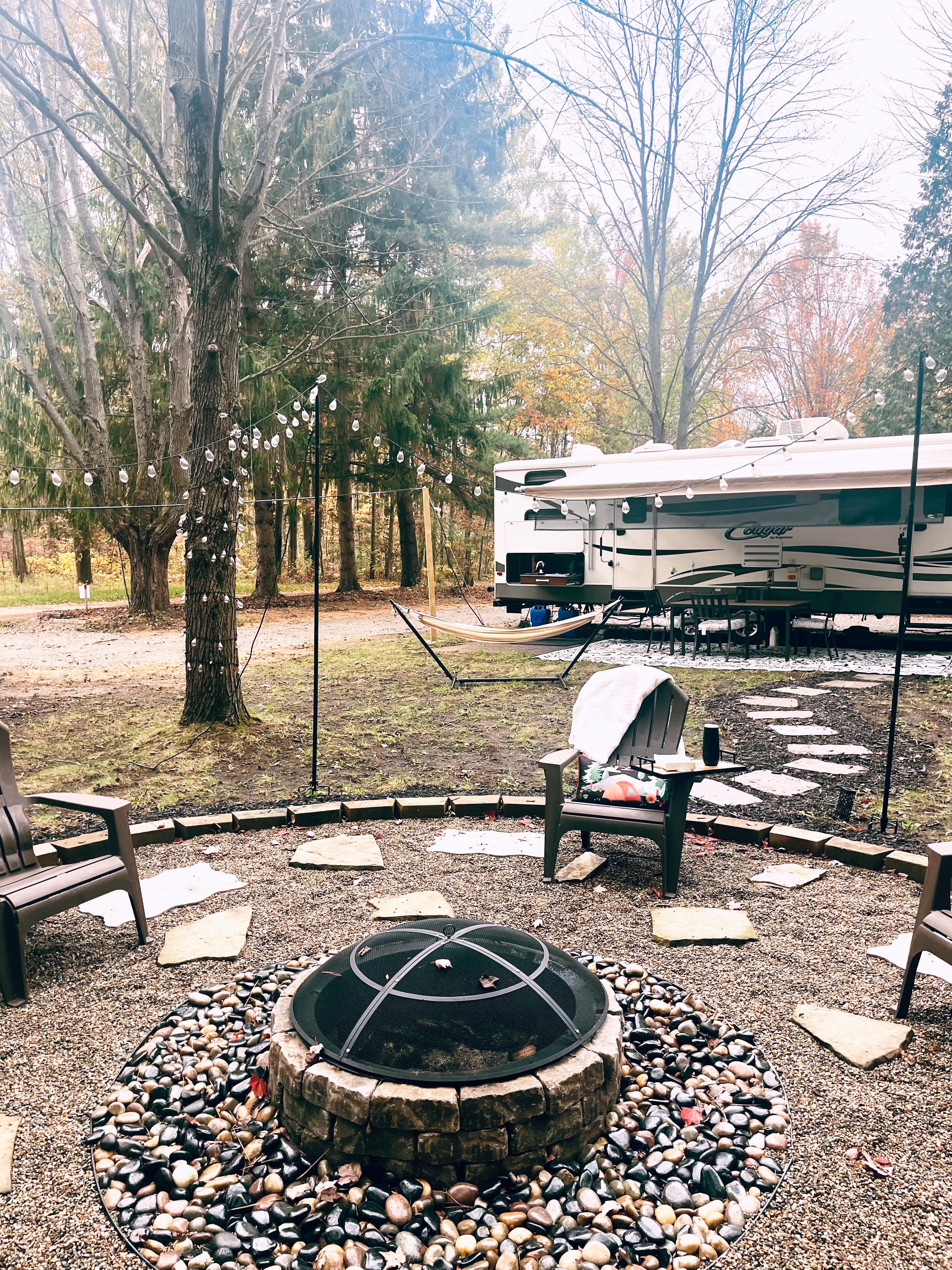 Cozy RV and Magical Firepit