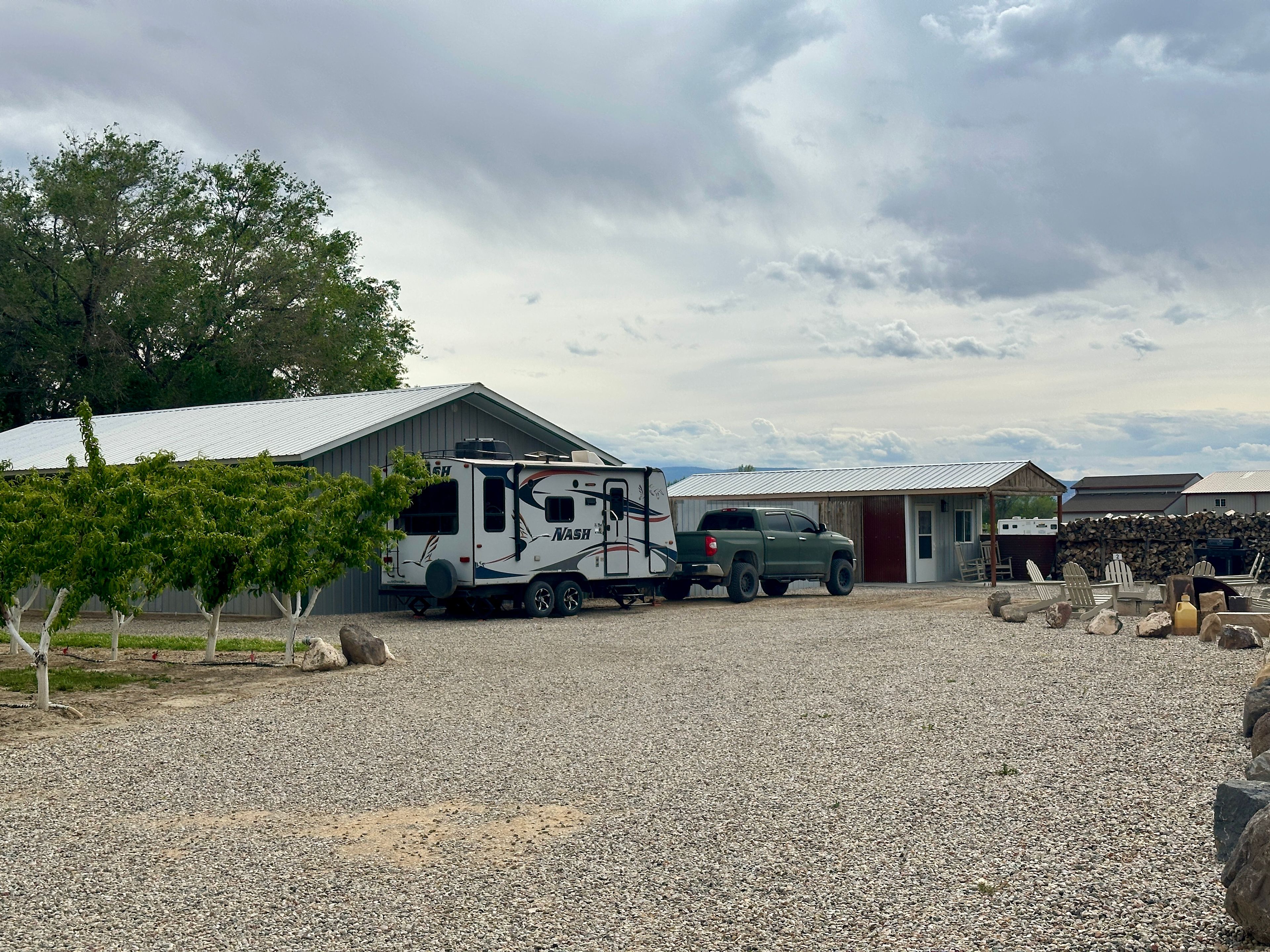 Campsite and the cabin