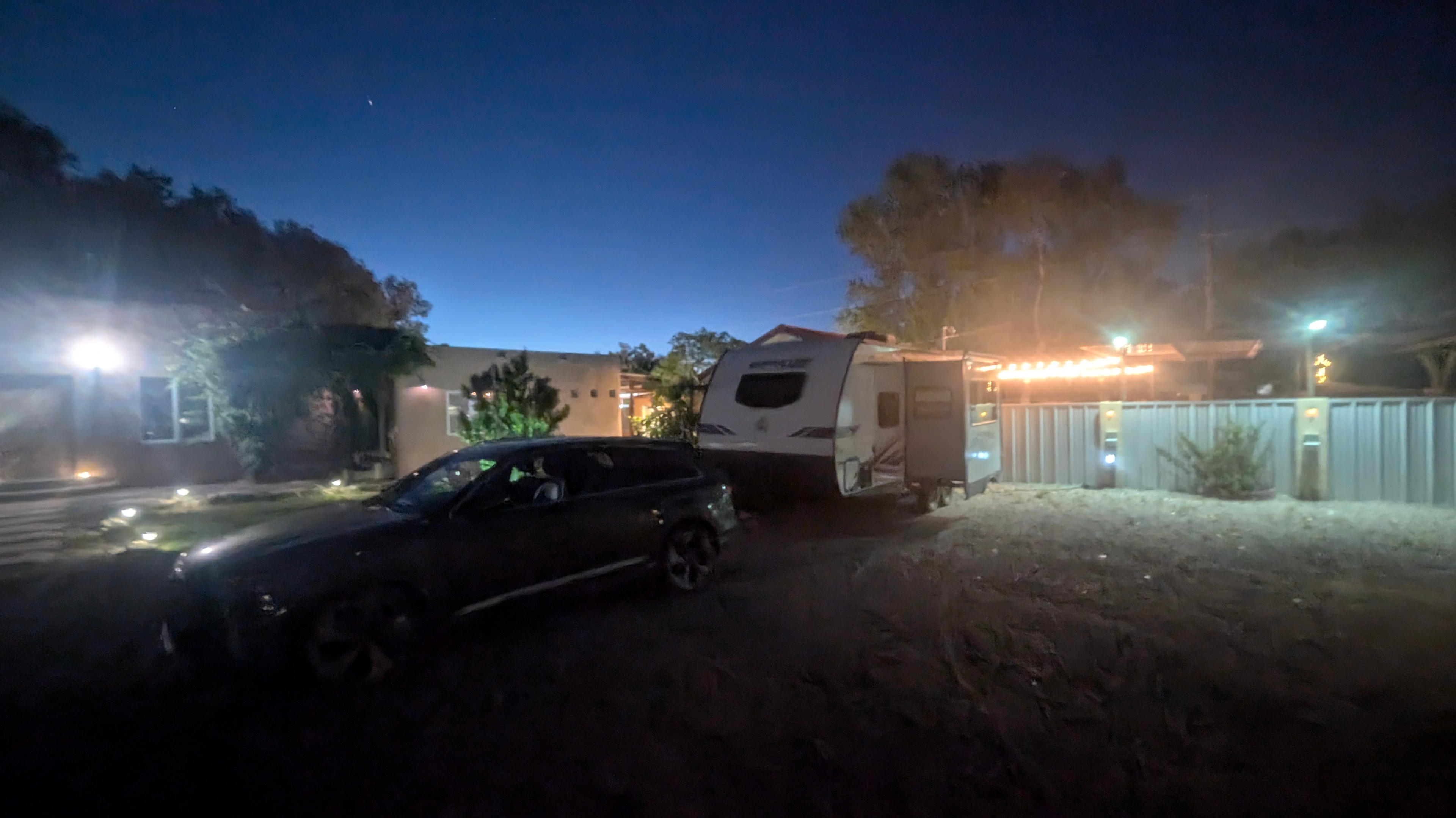After sunset at Hipcamp Balloon Fiesta RV