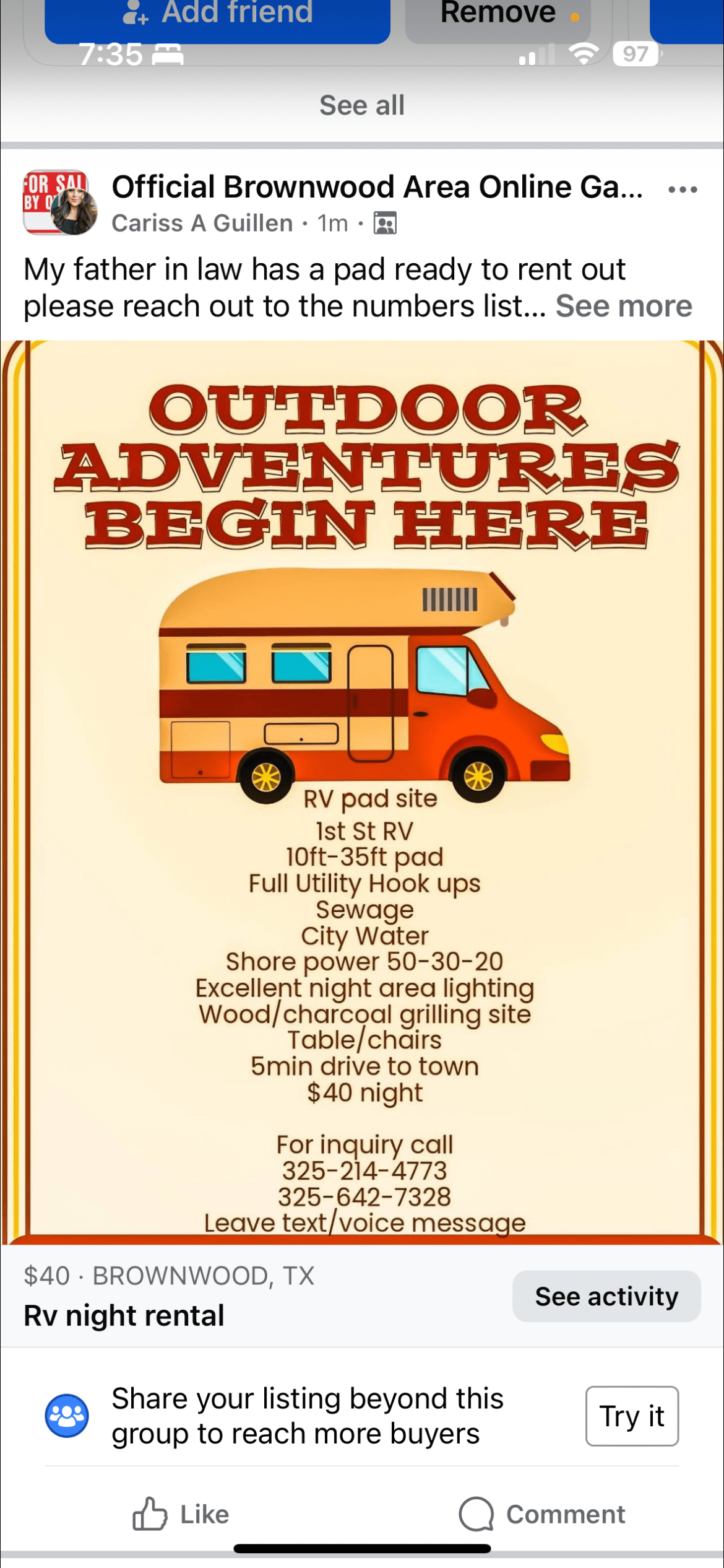 1st St RV