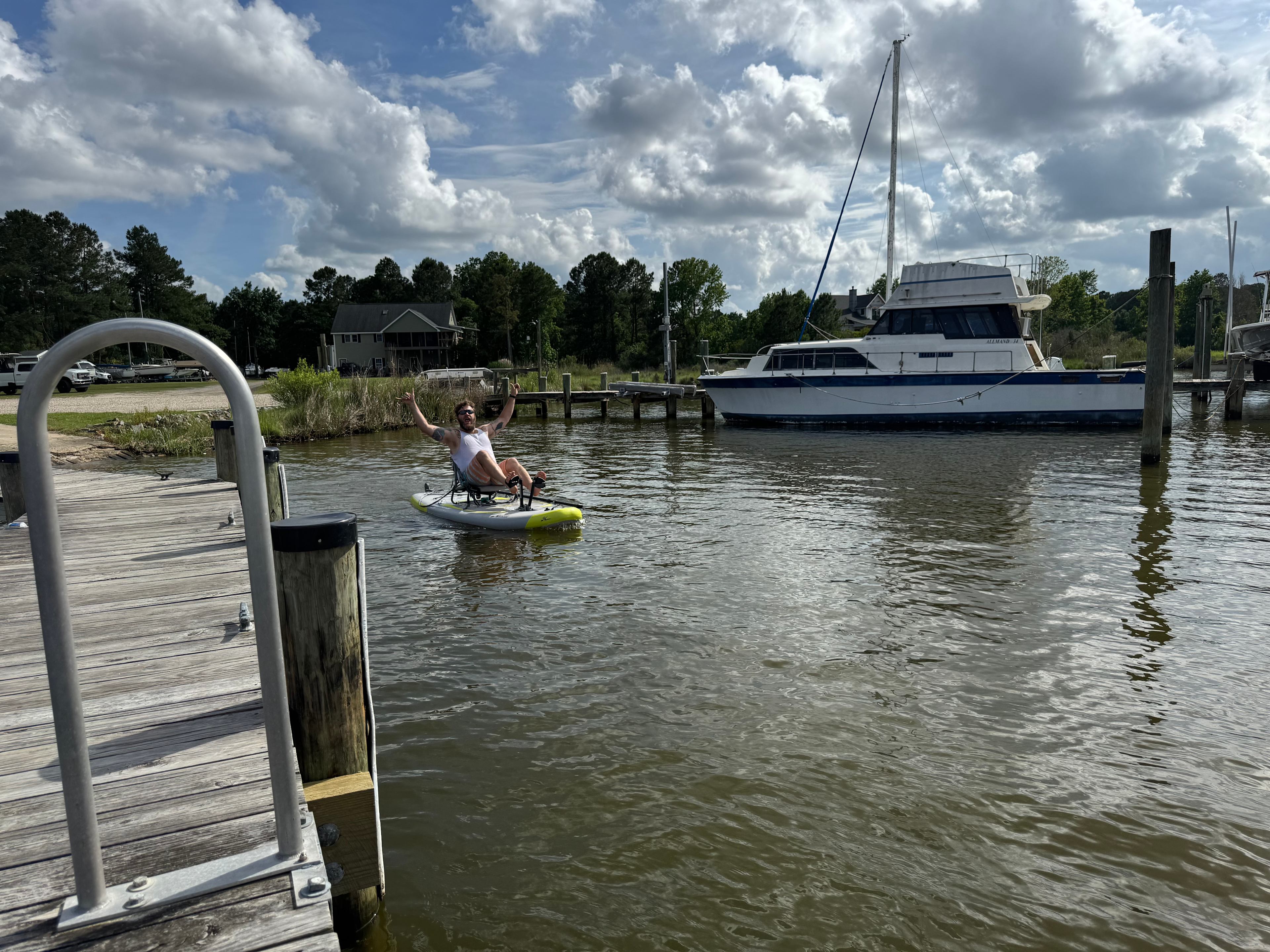 We launched our inflatable from the boat ramp 