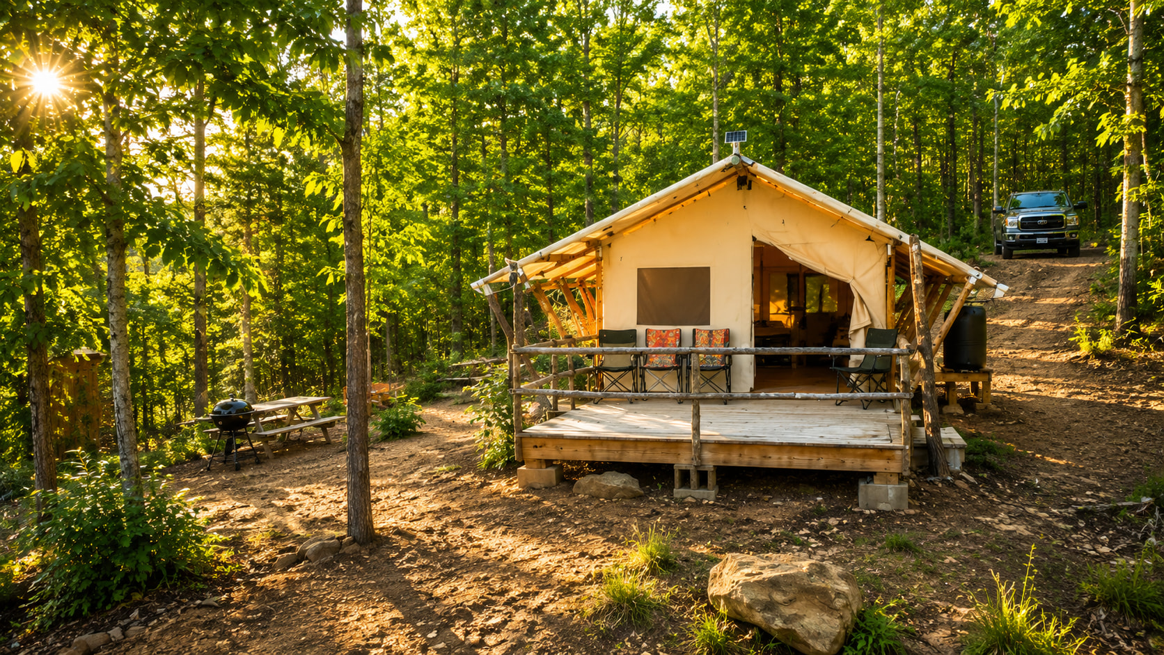Off-Grid Glamping Retreat | 180 Private Acres