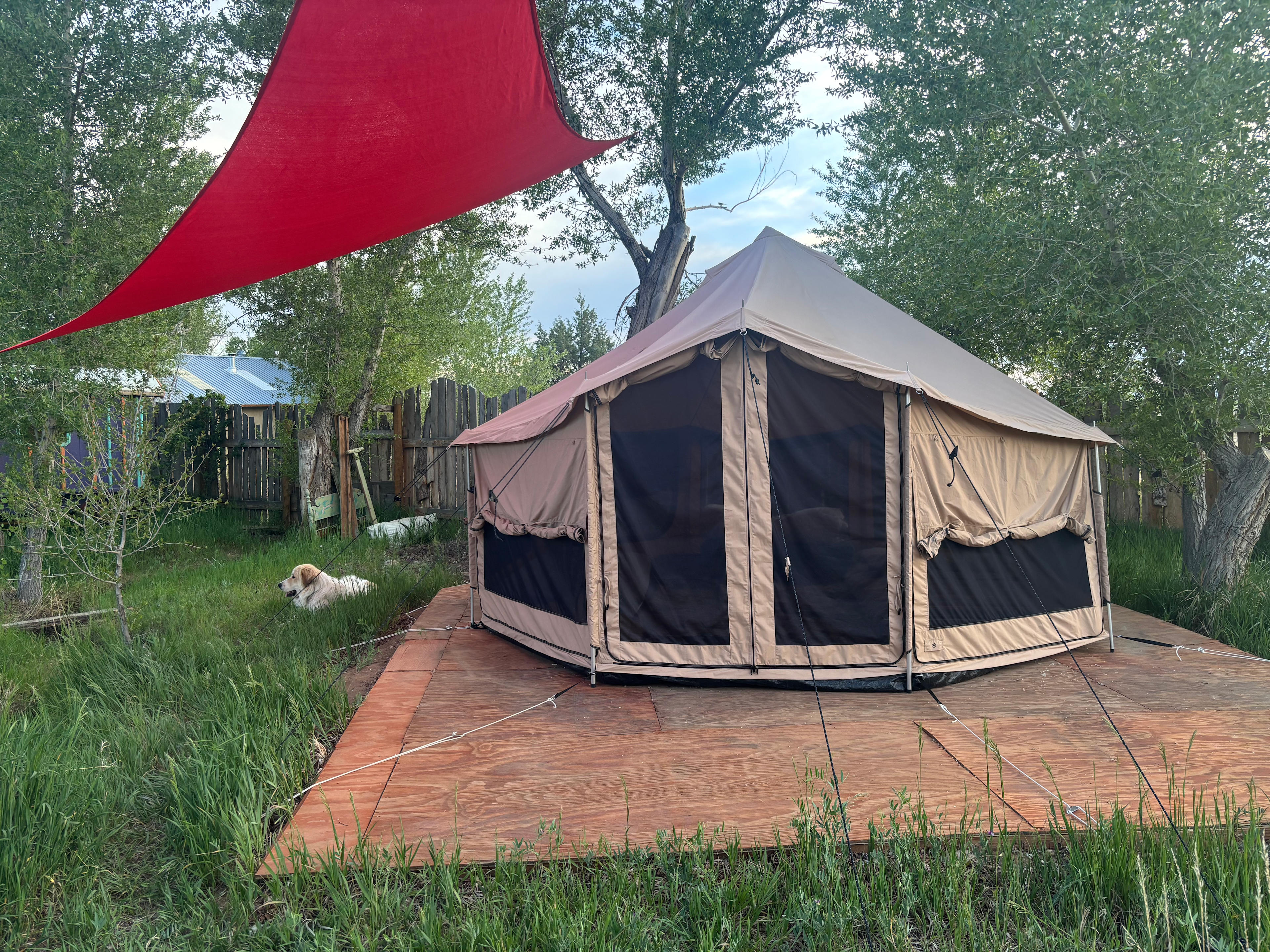 the tent from the front