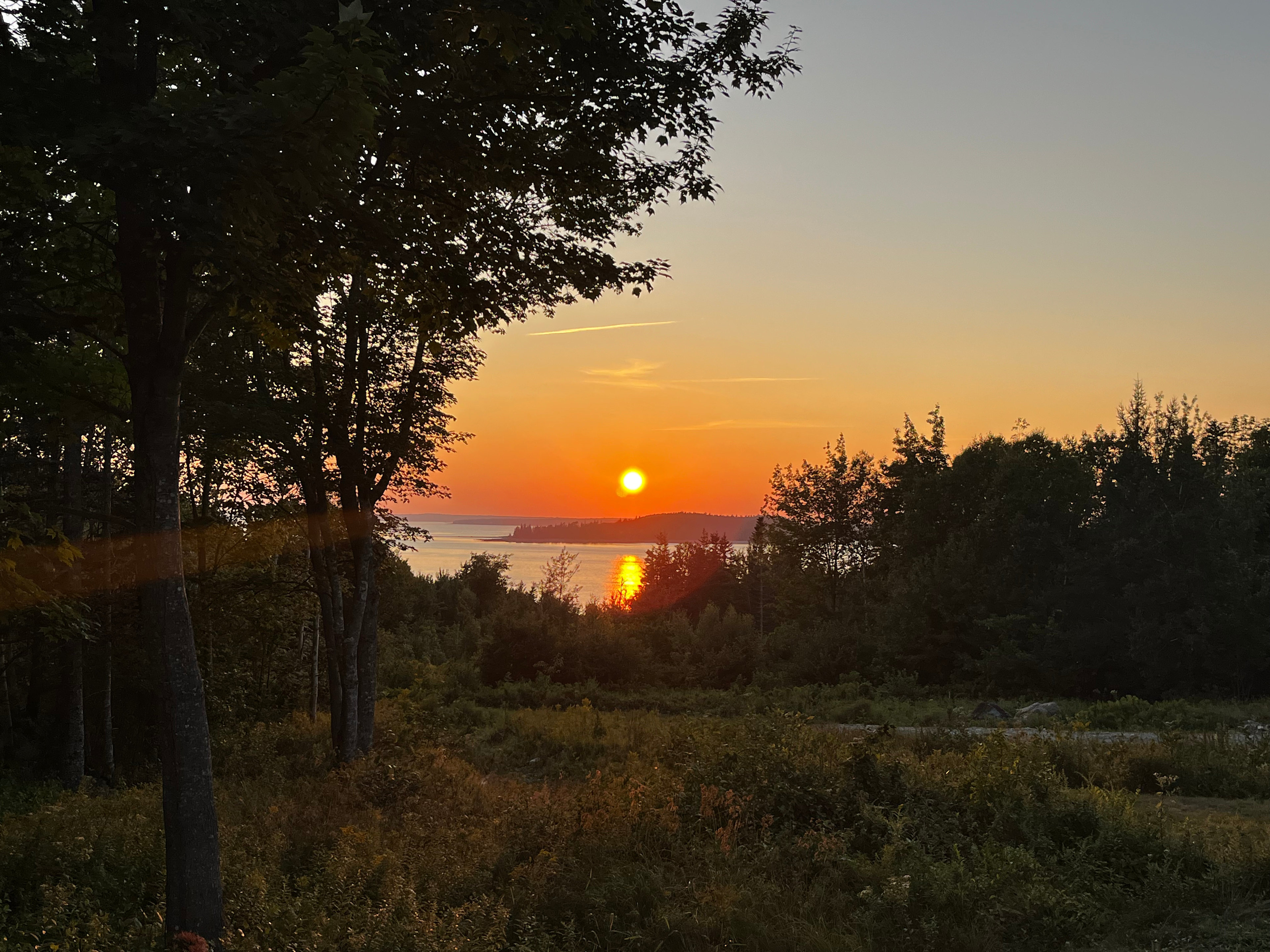 Sunset view from the driveway parking 