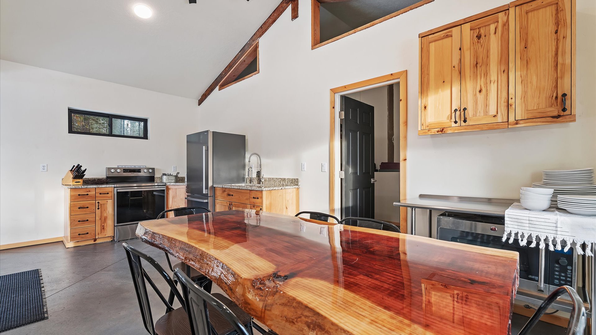 Clubhouse kitchen and eating area