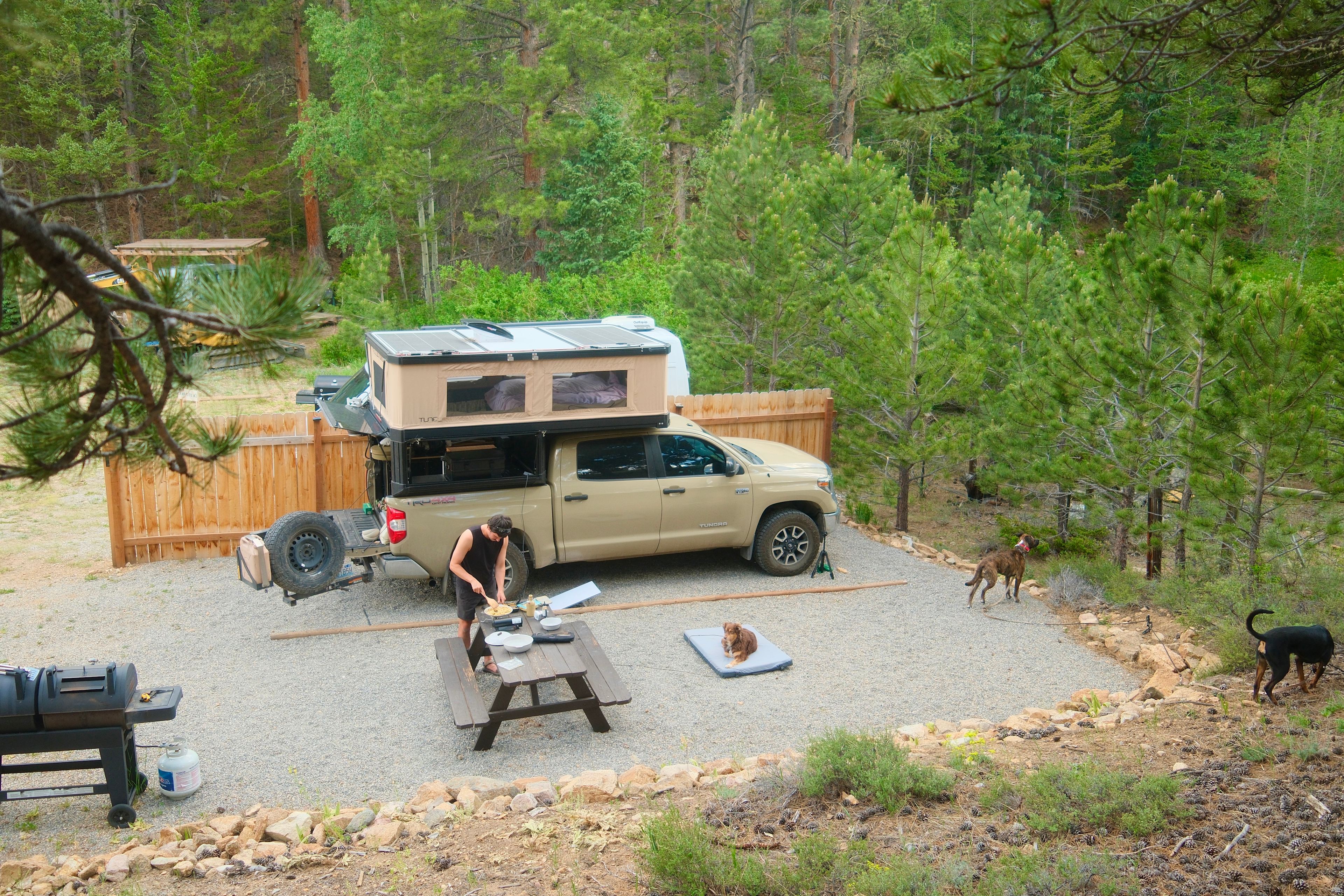 camp views from hill side