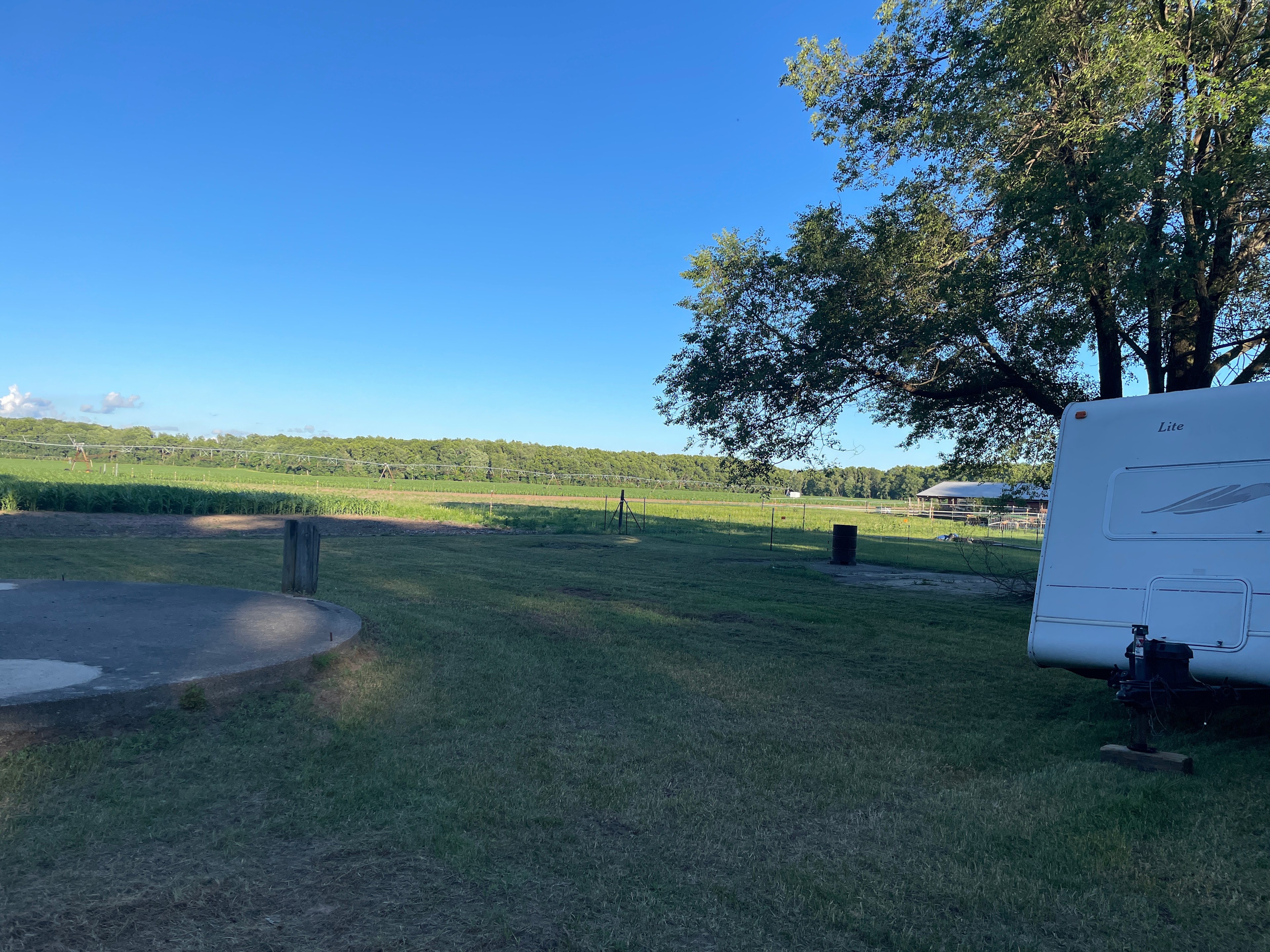 Camping at the farm