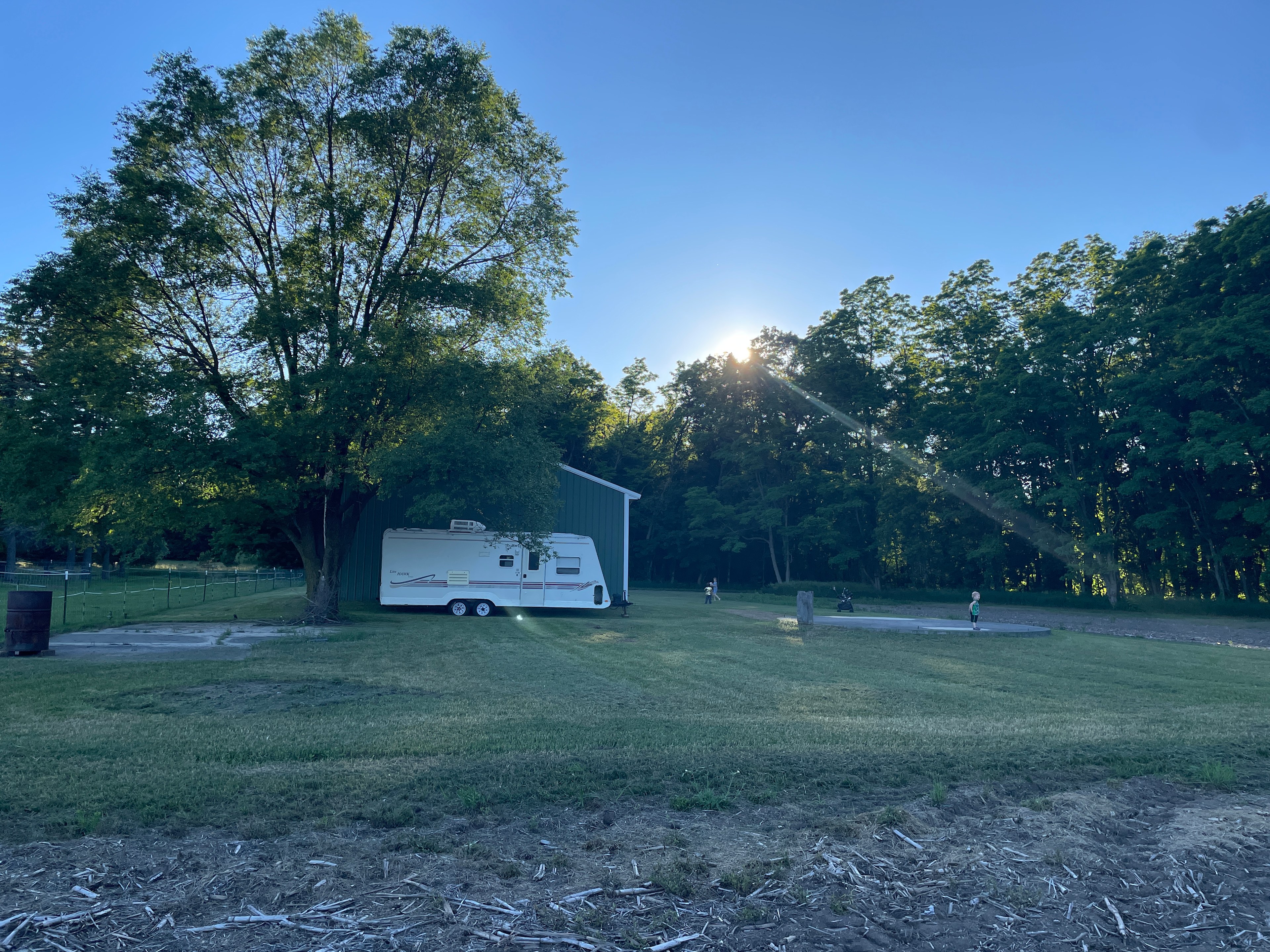 Camping at the farm