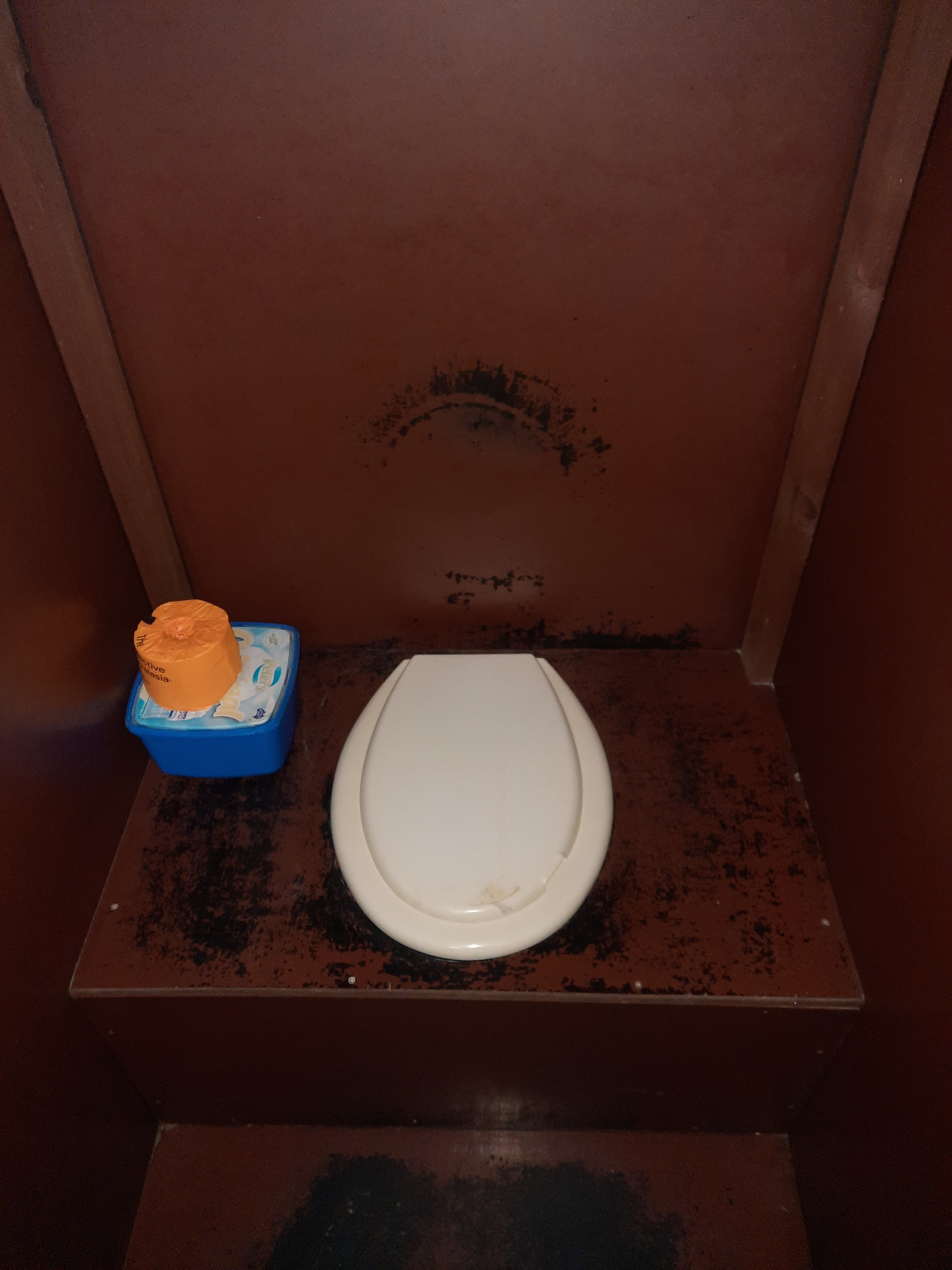 Long drop toilet 