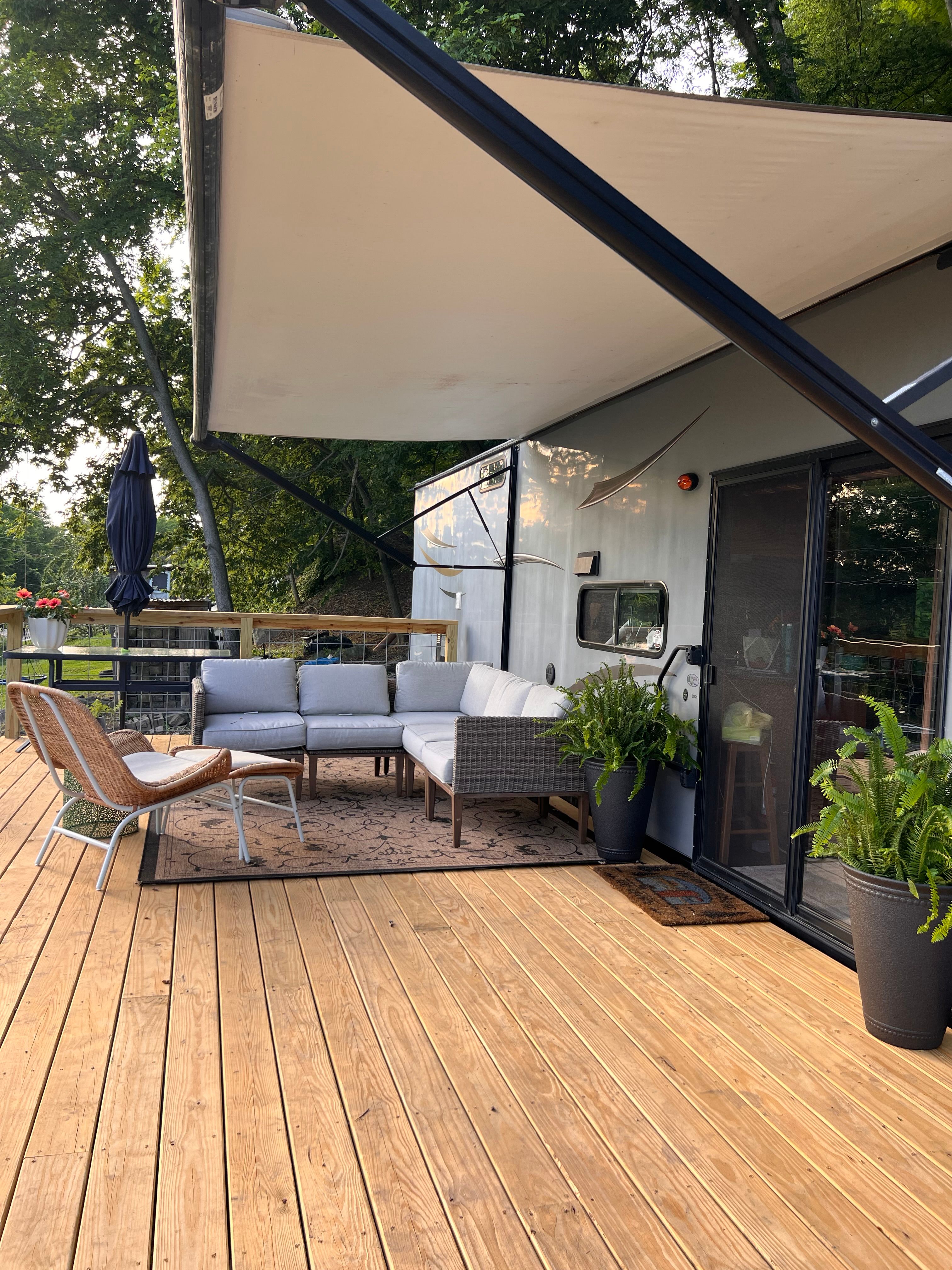 This is where you will want to spend all your time.  Under the awning watching the sunset.