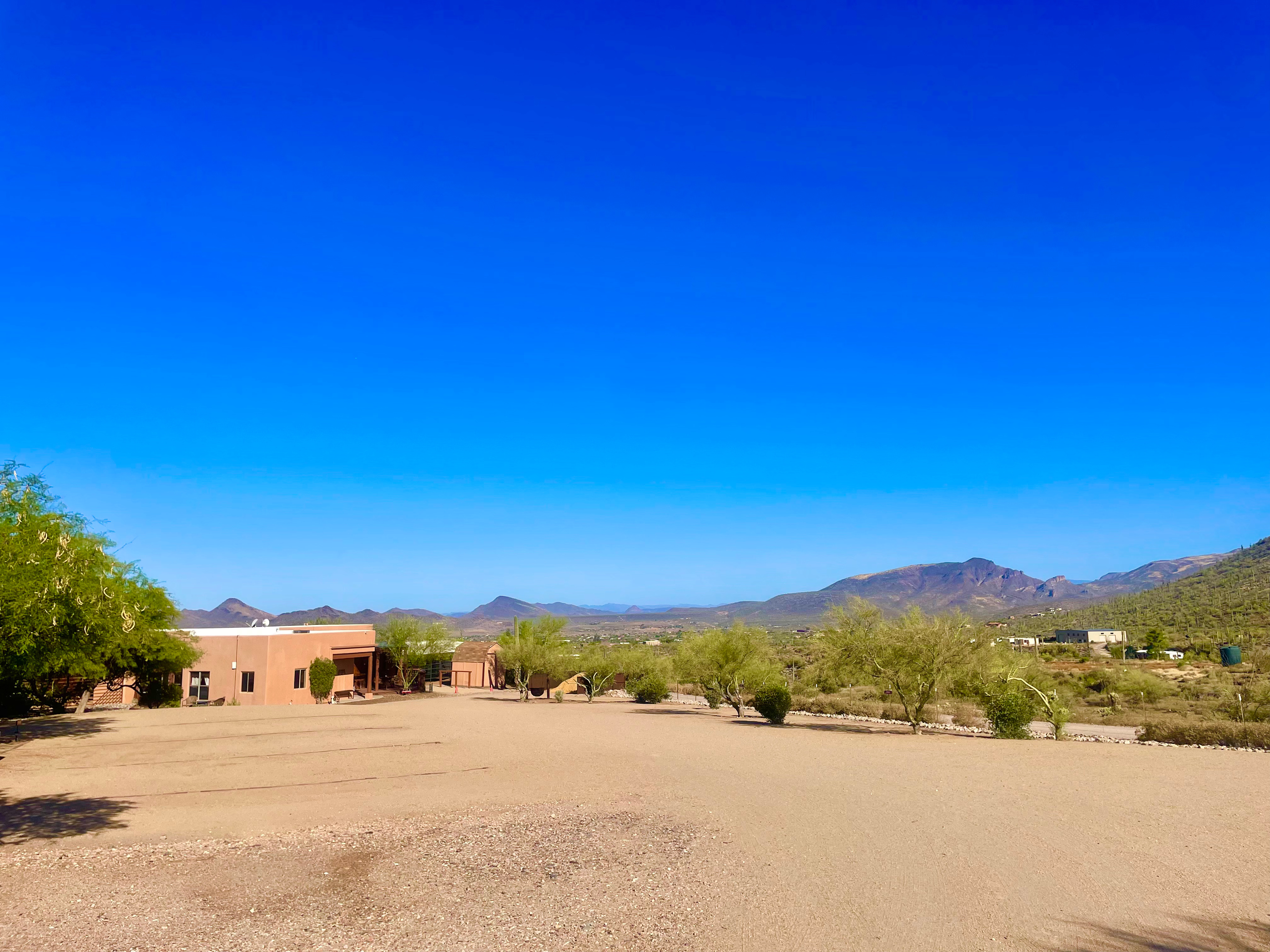 View from entrance. RV sites located on the left.