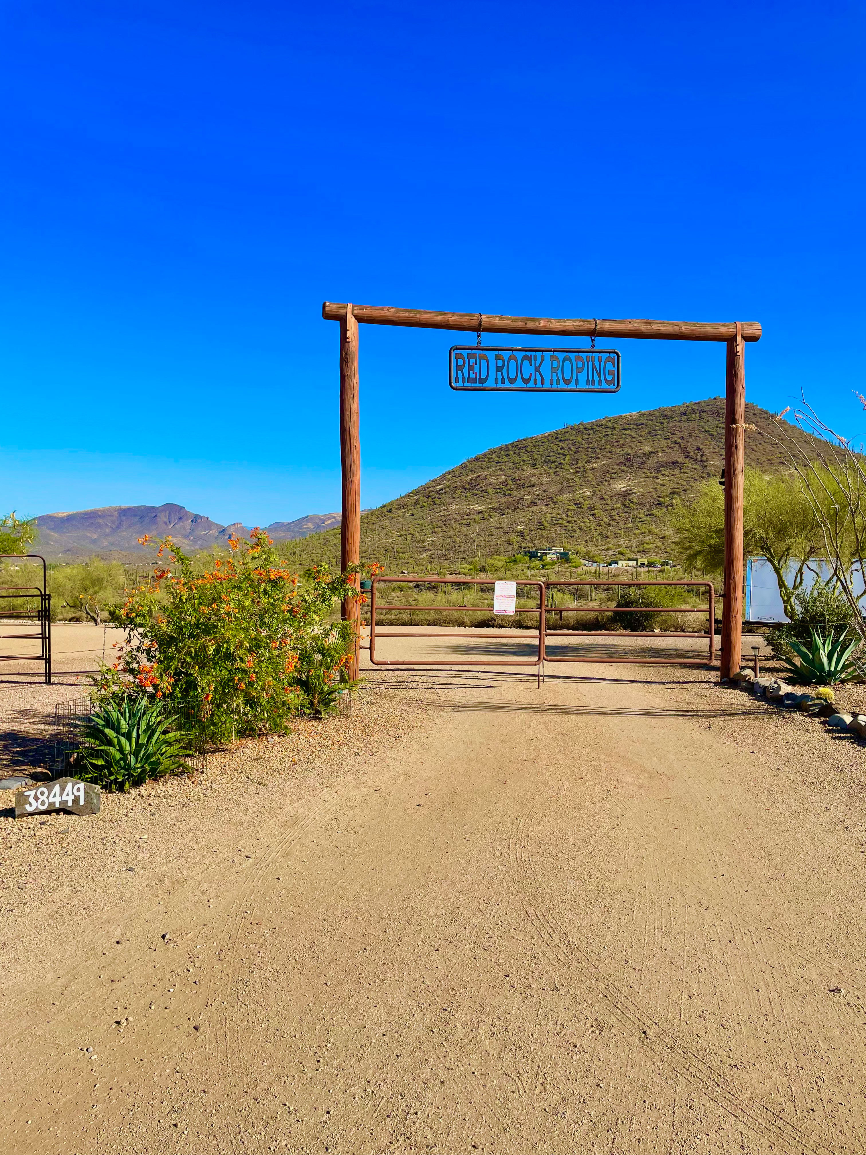 Entrance into Red Rock Roping RV sites