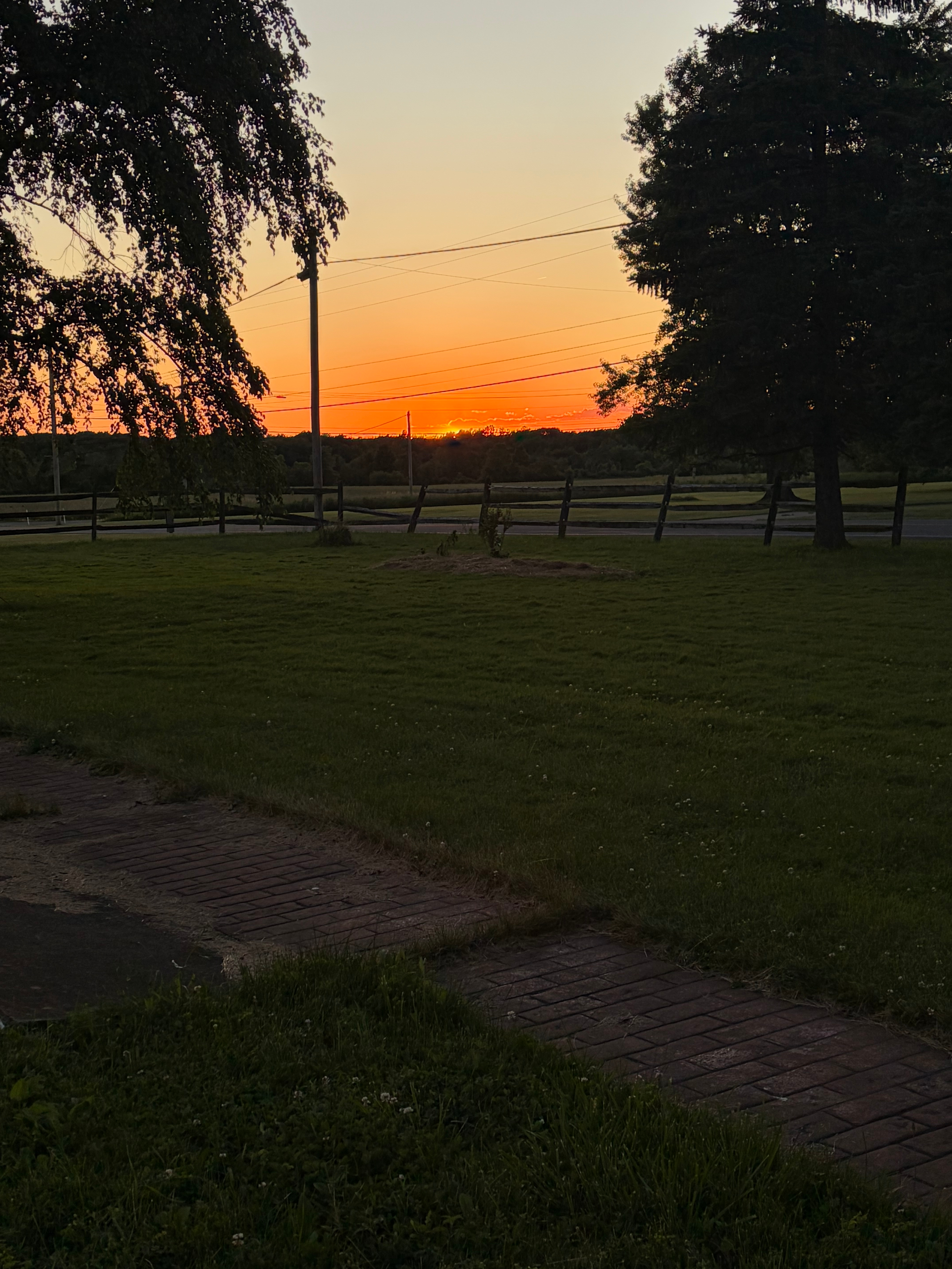 Summer sunset with clear unobstructed view