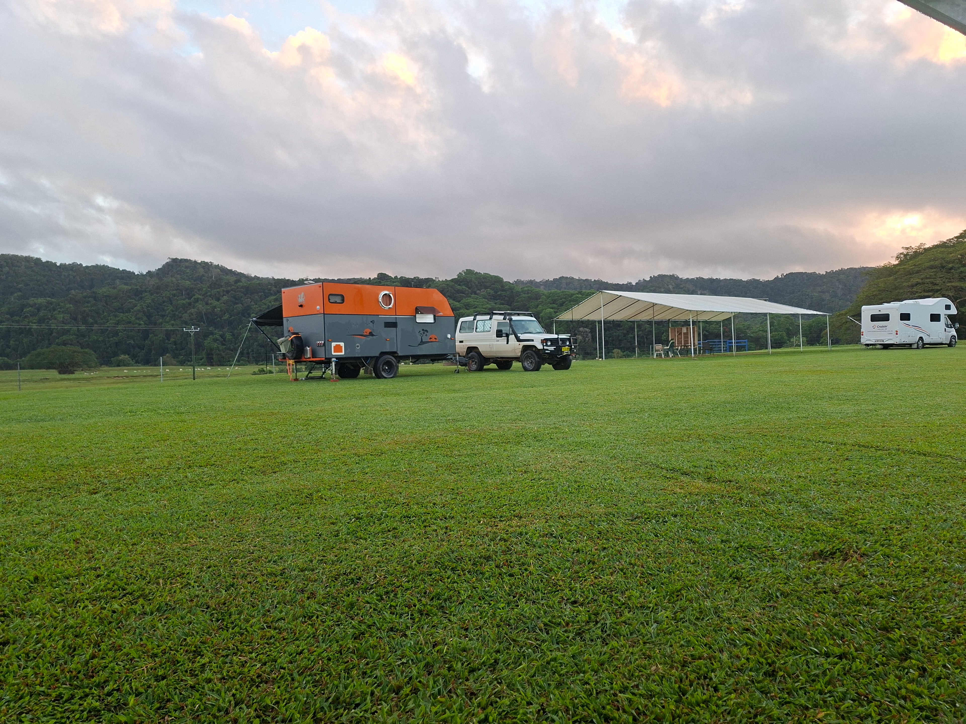 The rv park / field.