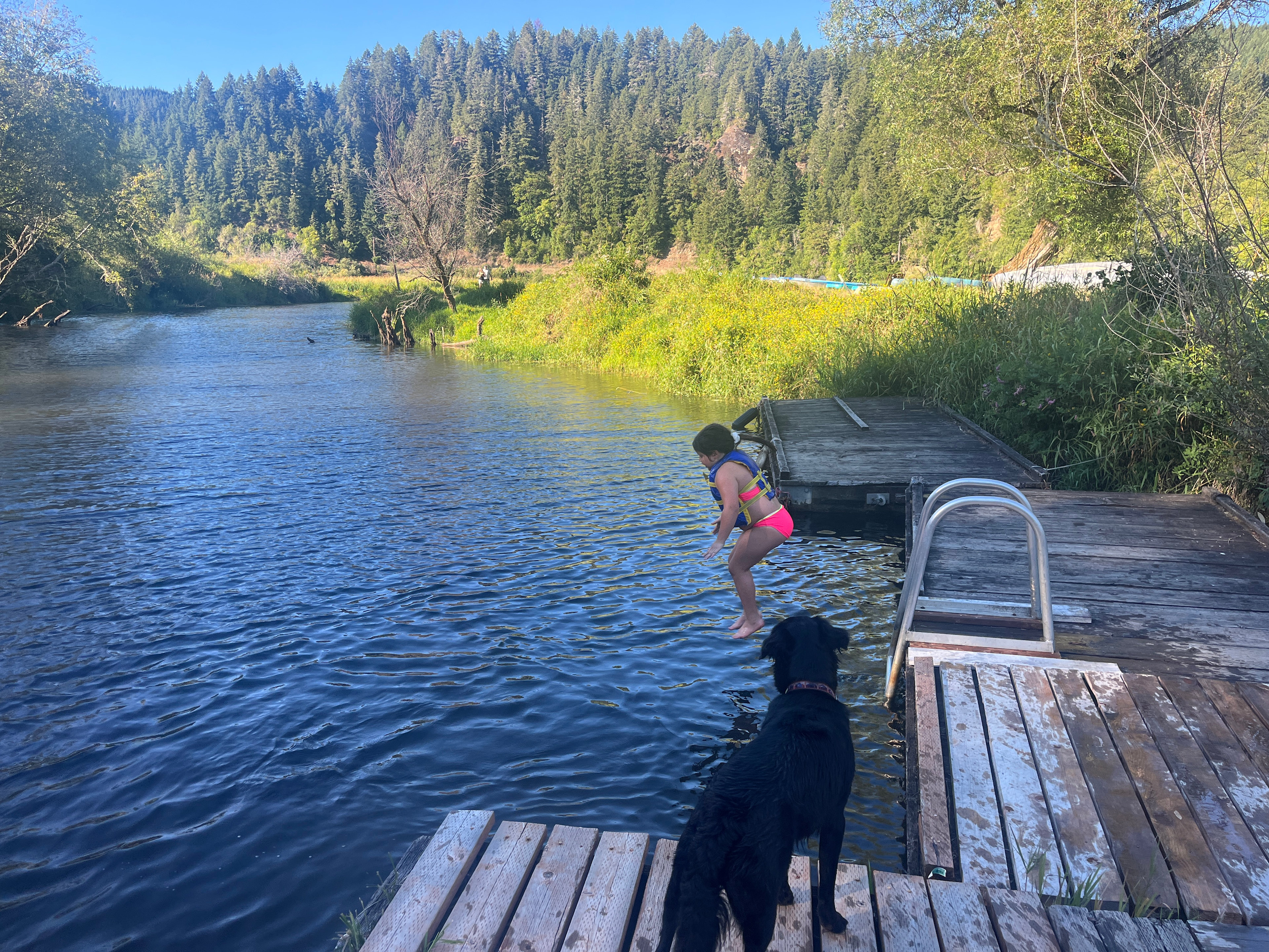 Dock jumping was a favorite activity for the whole group!