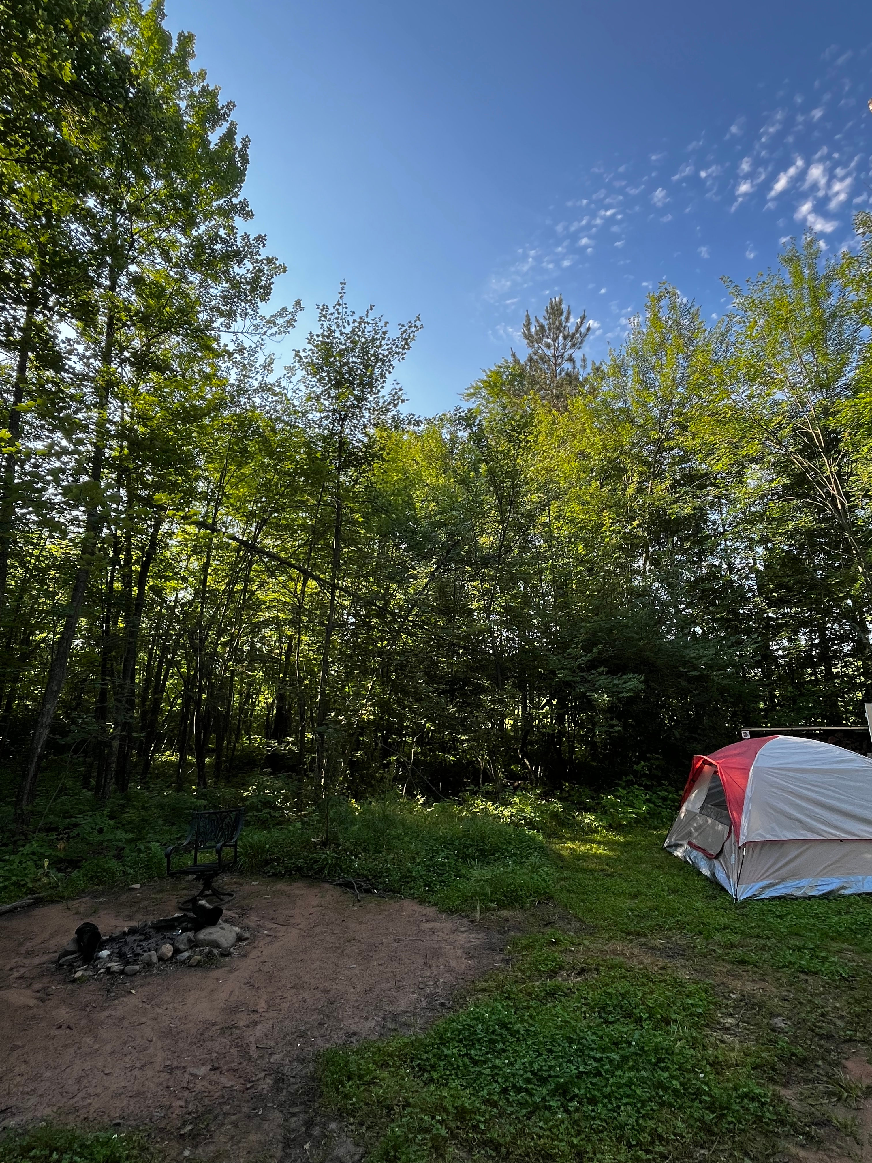 Tent site, with available fire pit 