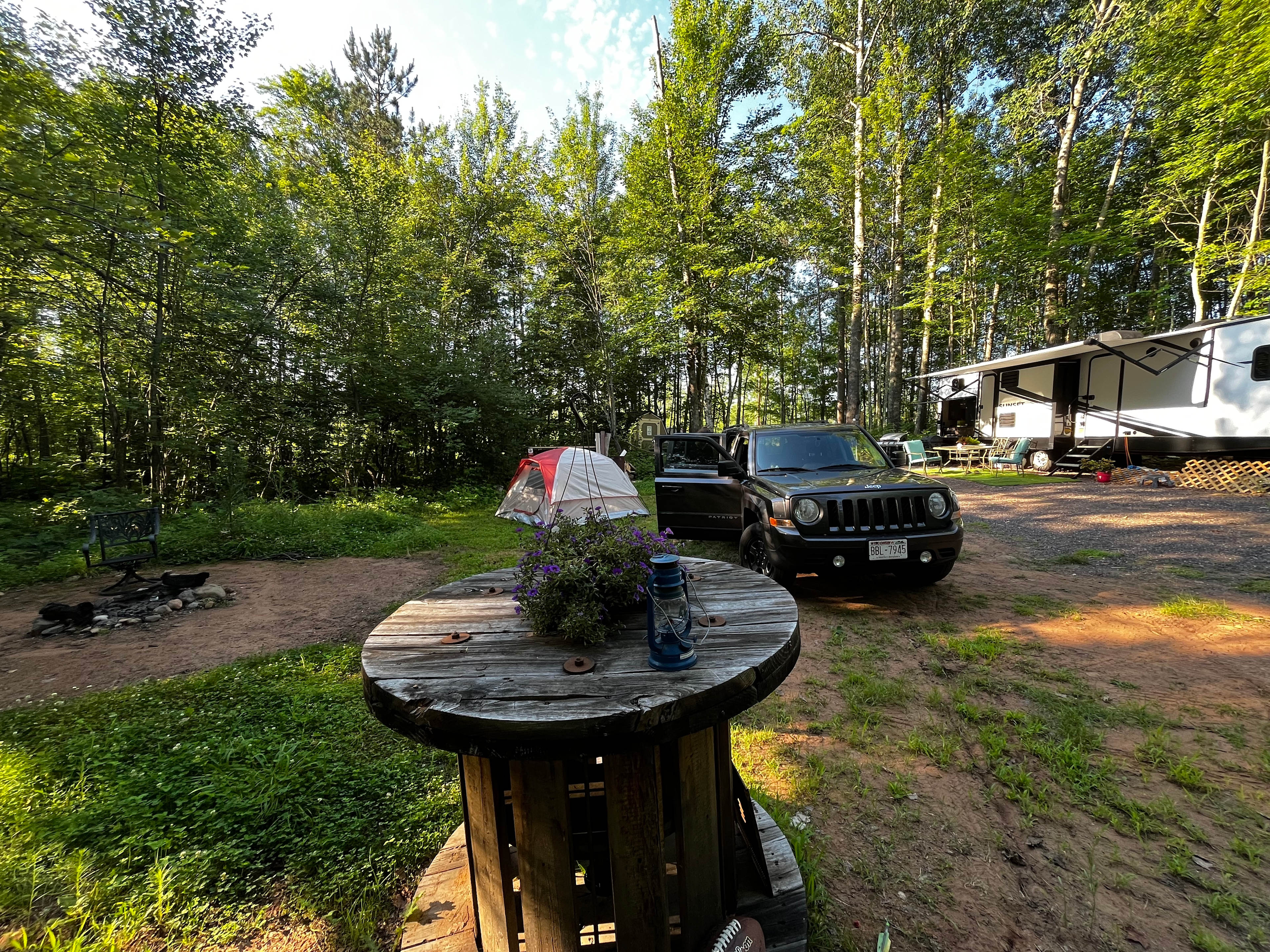 Site including parking spot, across from host's personal RV 