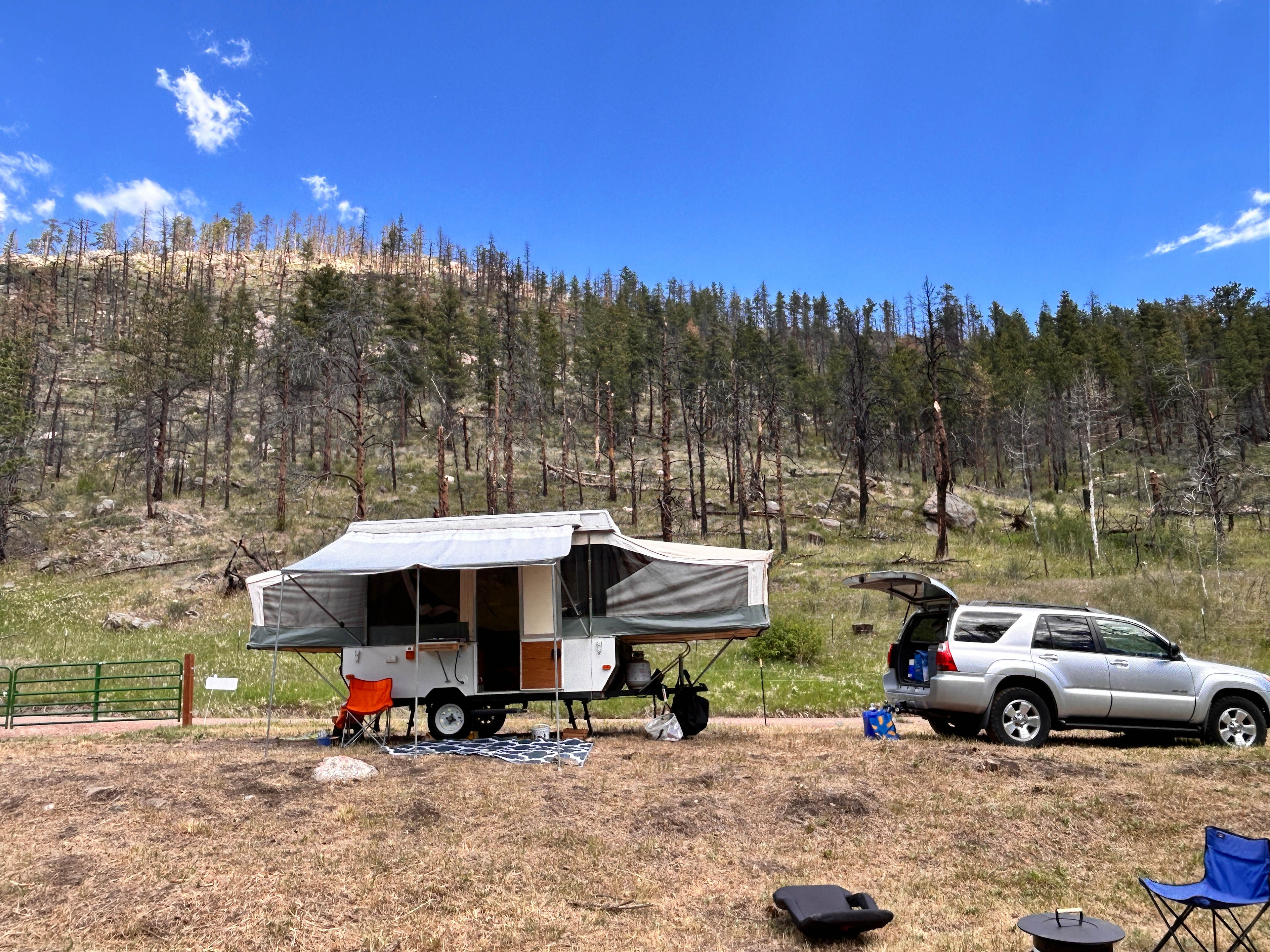 Plenty of space, looking at site from creek. 