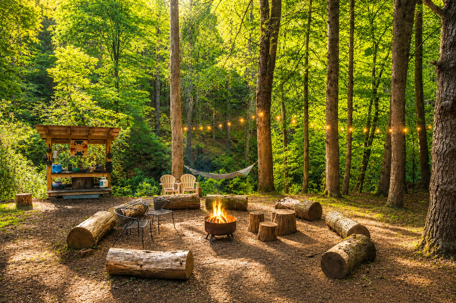 Unplug, unwind, and embrace the simple joys of mountain living. The fire pit is waiting for your next evening of laughter, stories, and s'mores.