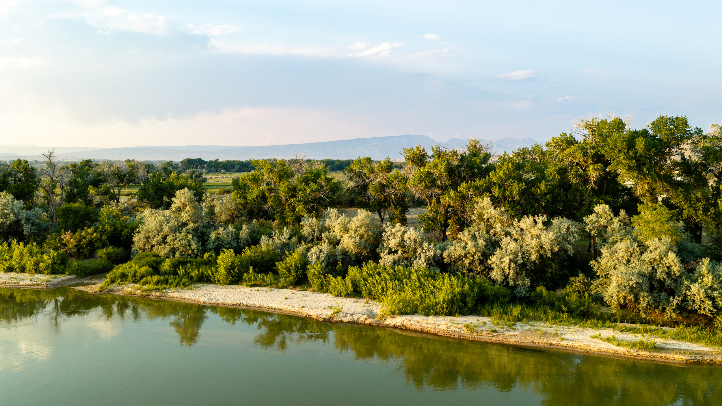 View of the property from across the river