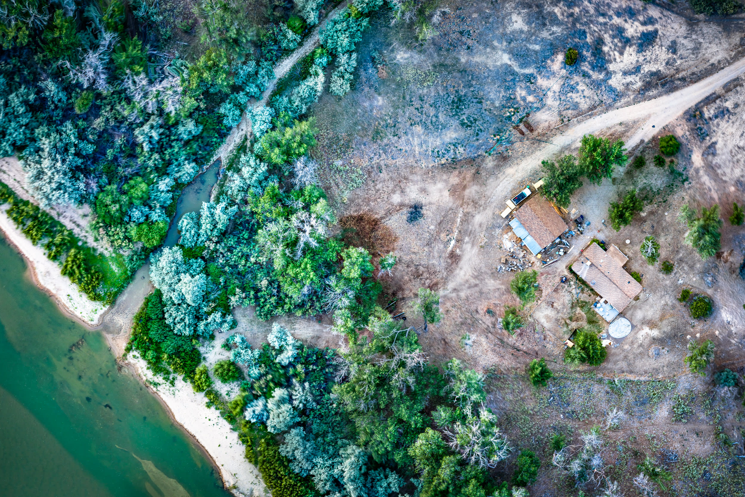 Aerial view of property