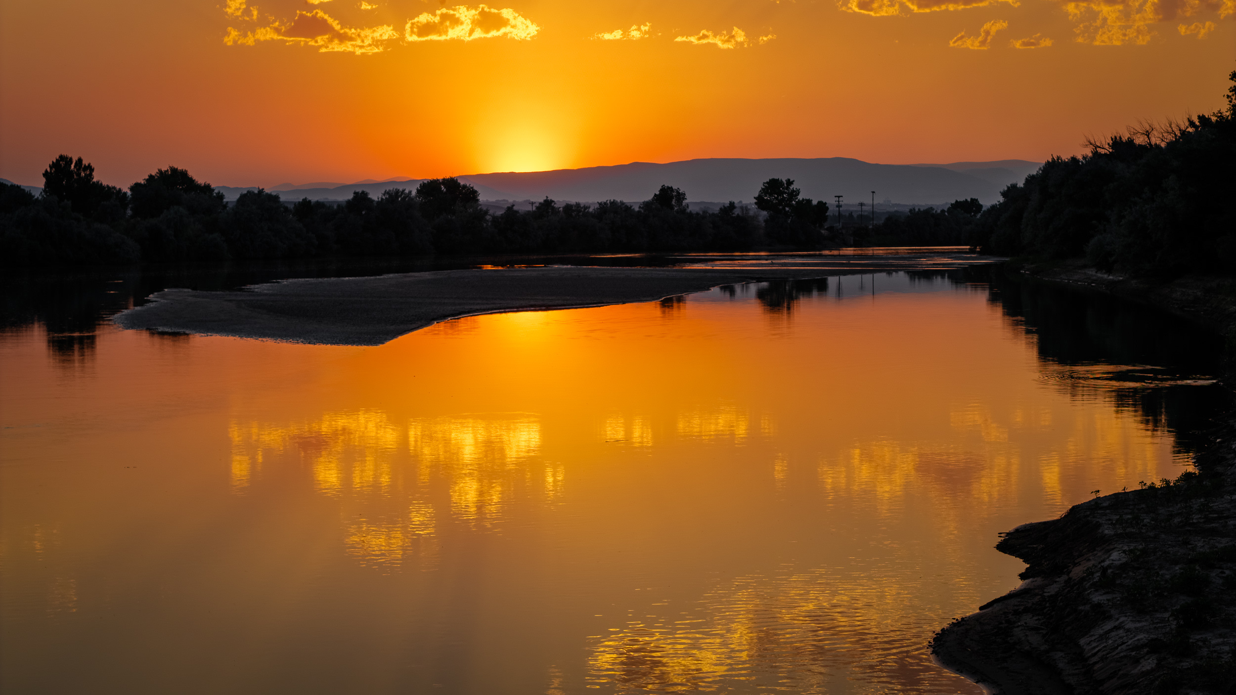 Breathtaking view of sunset