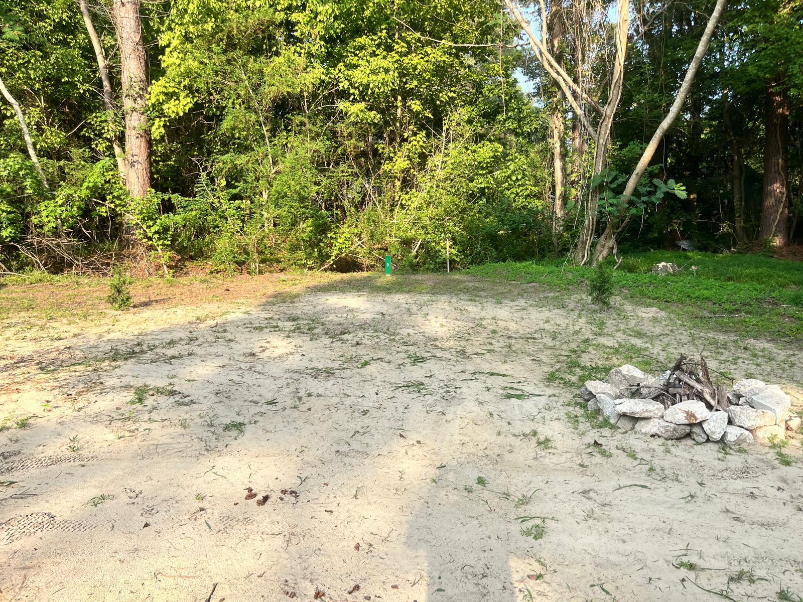 Campsite "3" with fire pit. 