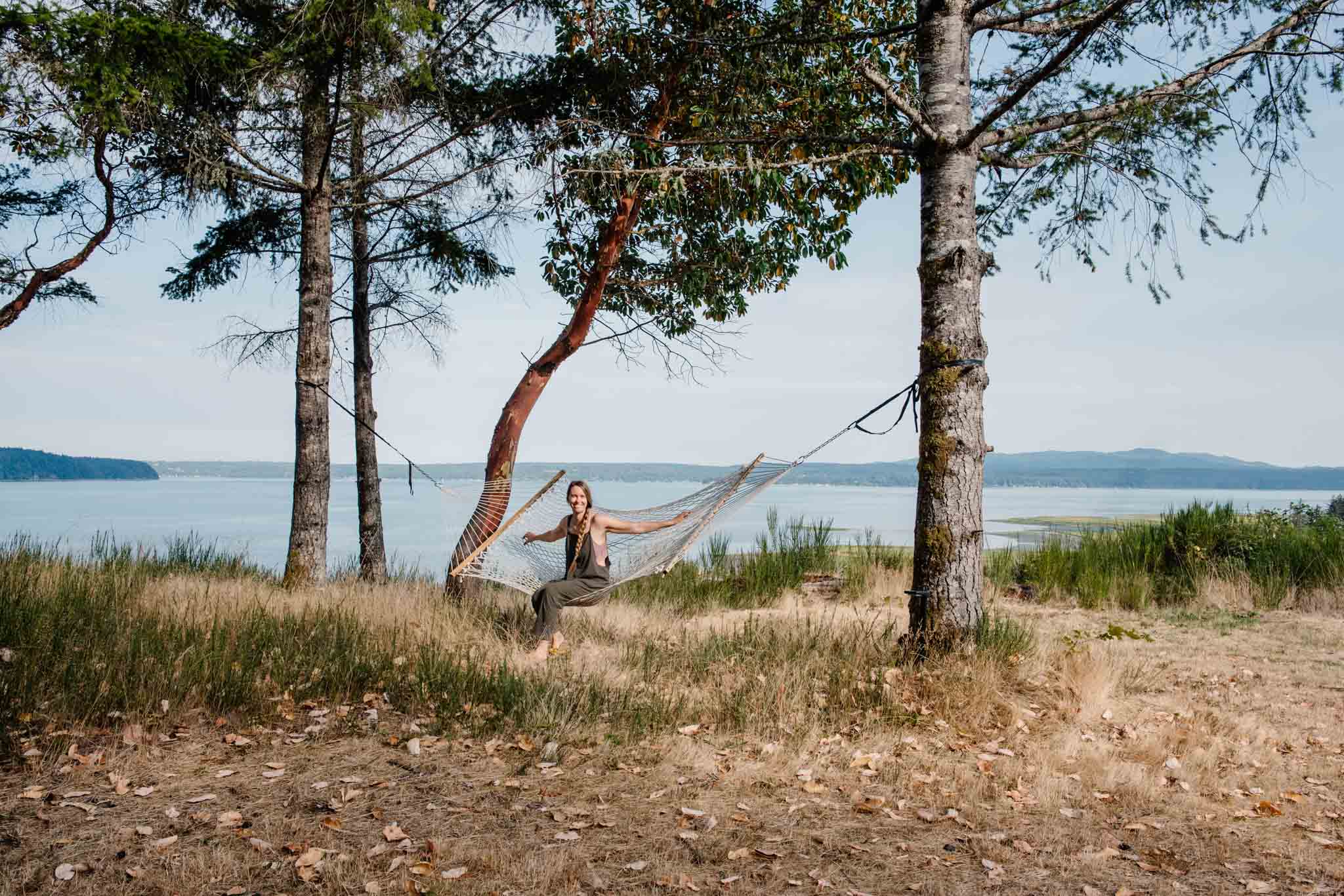The swing already set up on site!