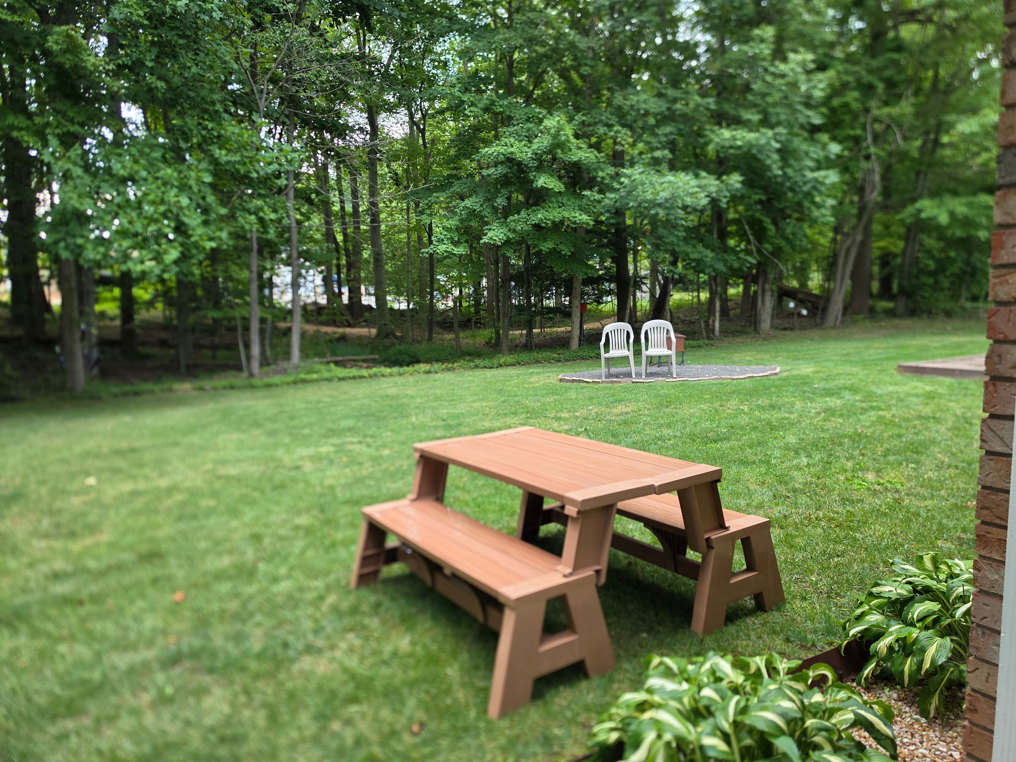 Picnic table and chairs for use during your stay. 
