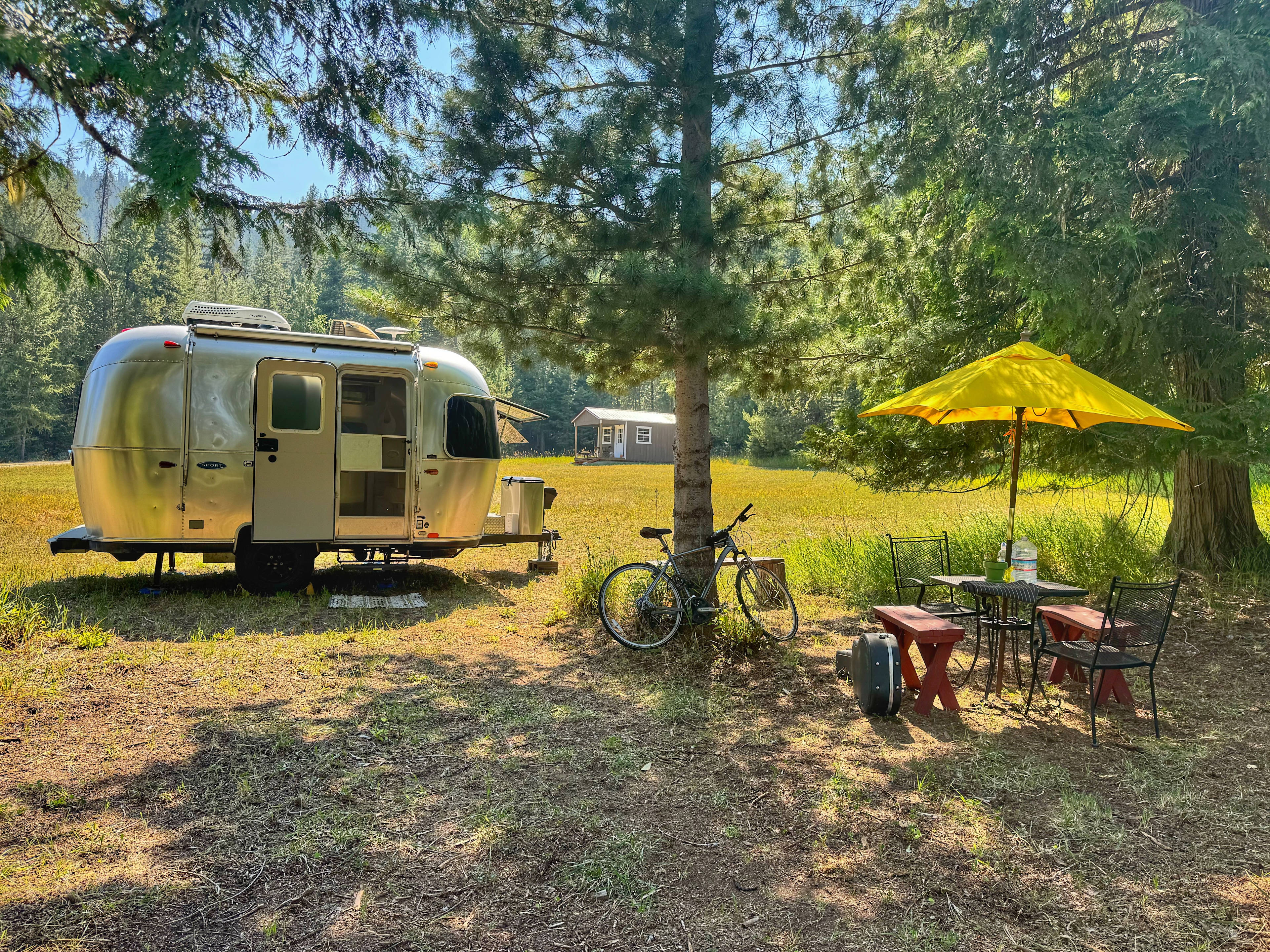Shady picnic area