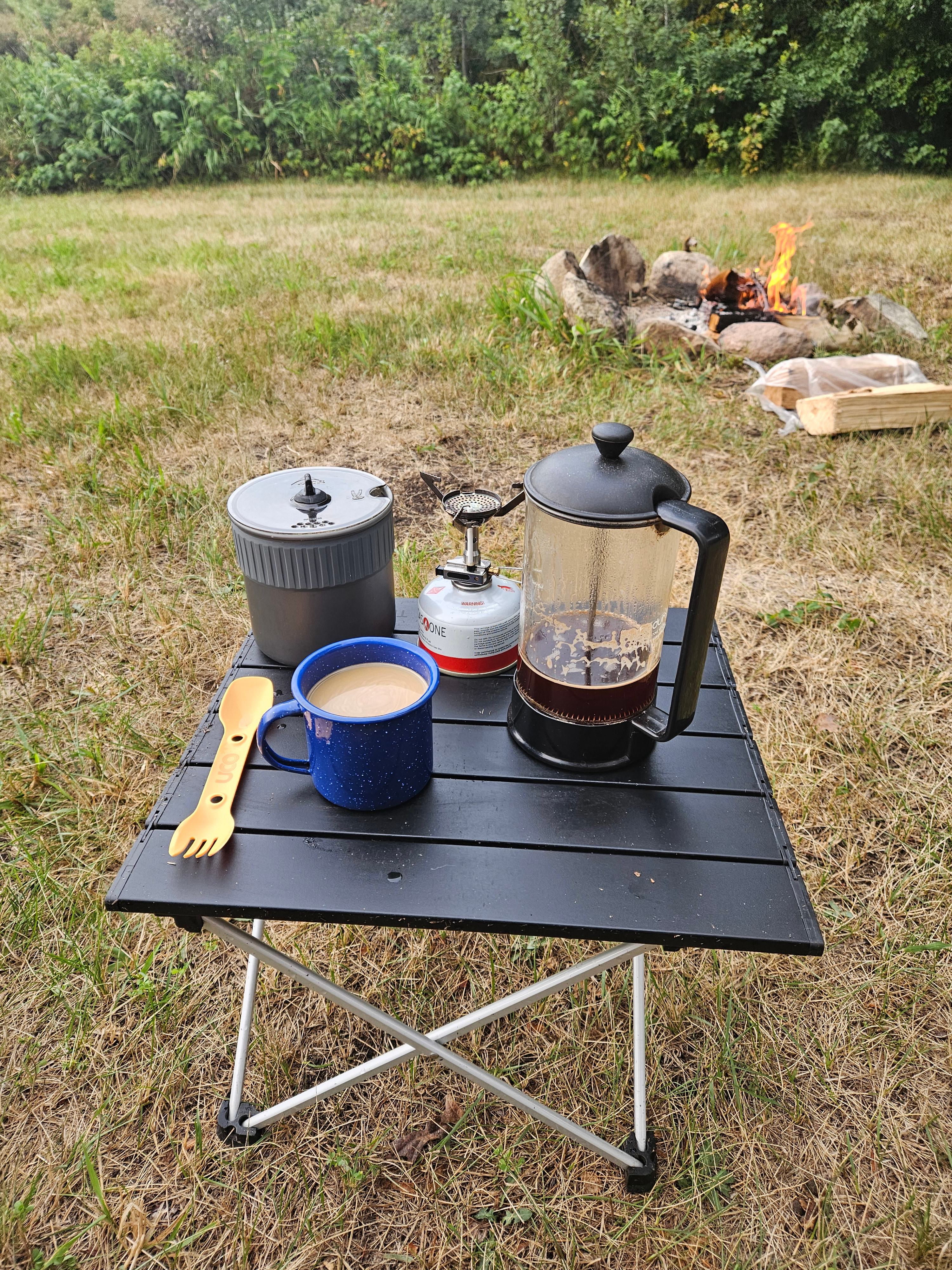 Morning coffee. 