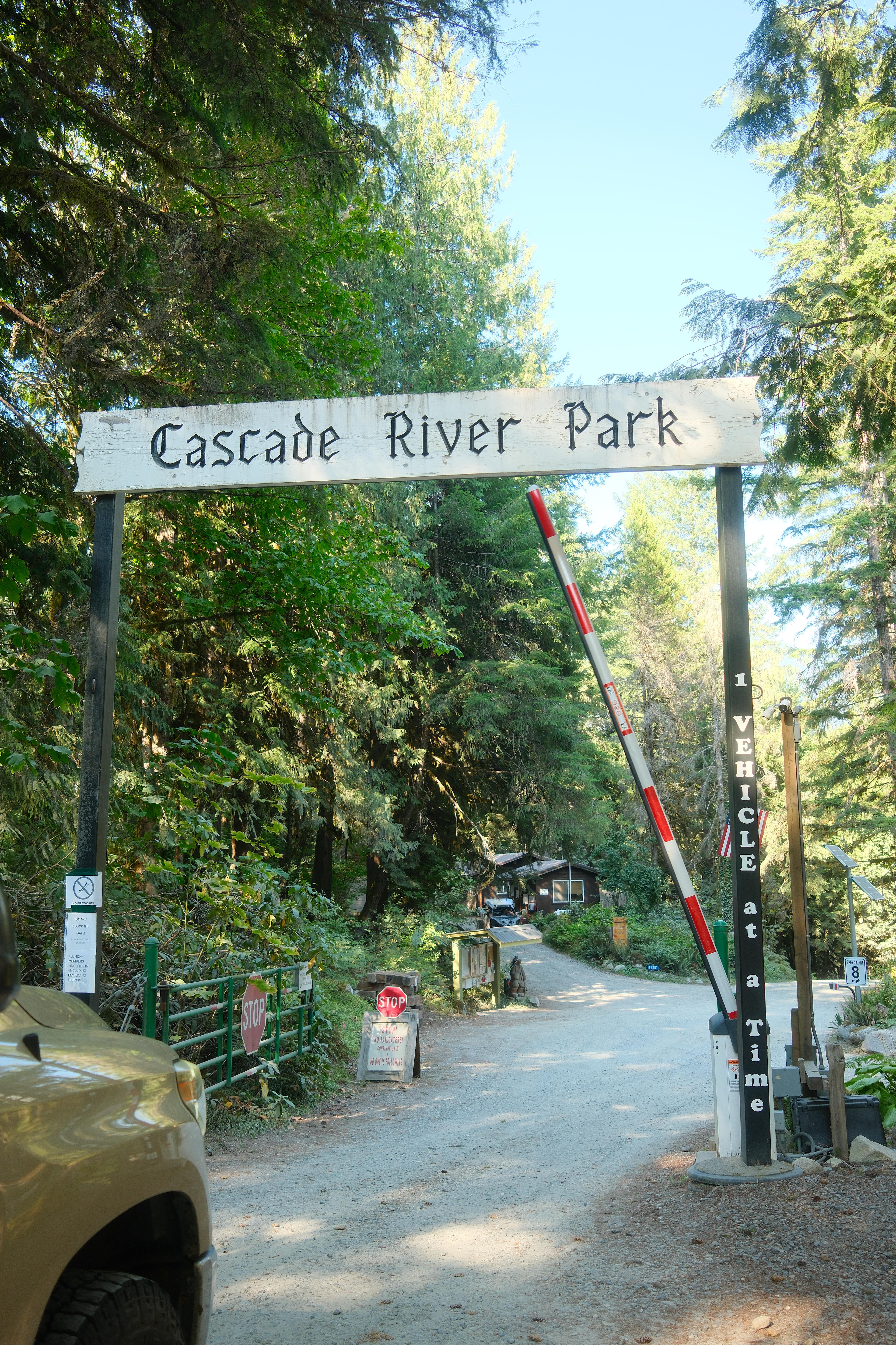 entrance to park