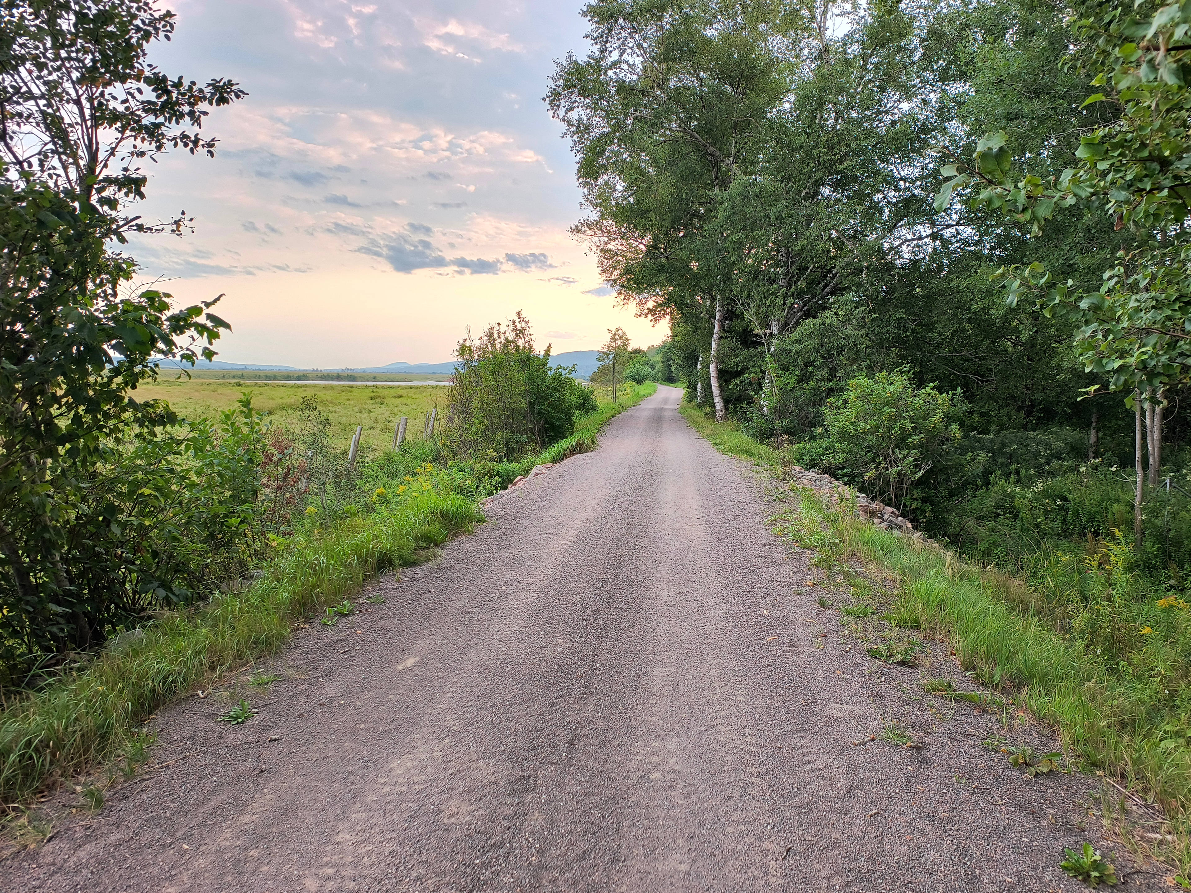 Bay of Fundy Trail leading to Crooked Creek. 