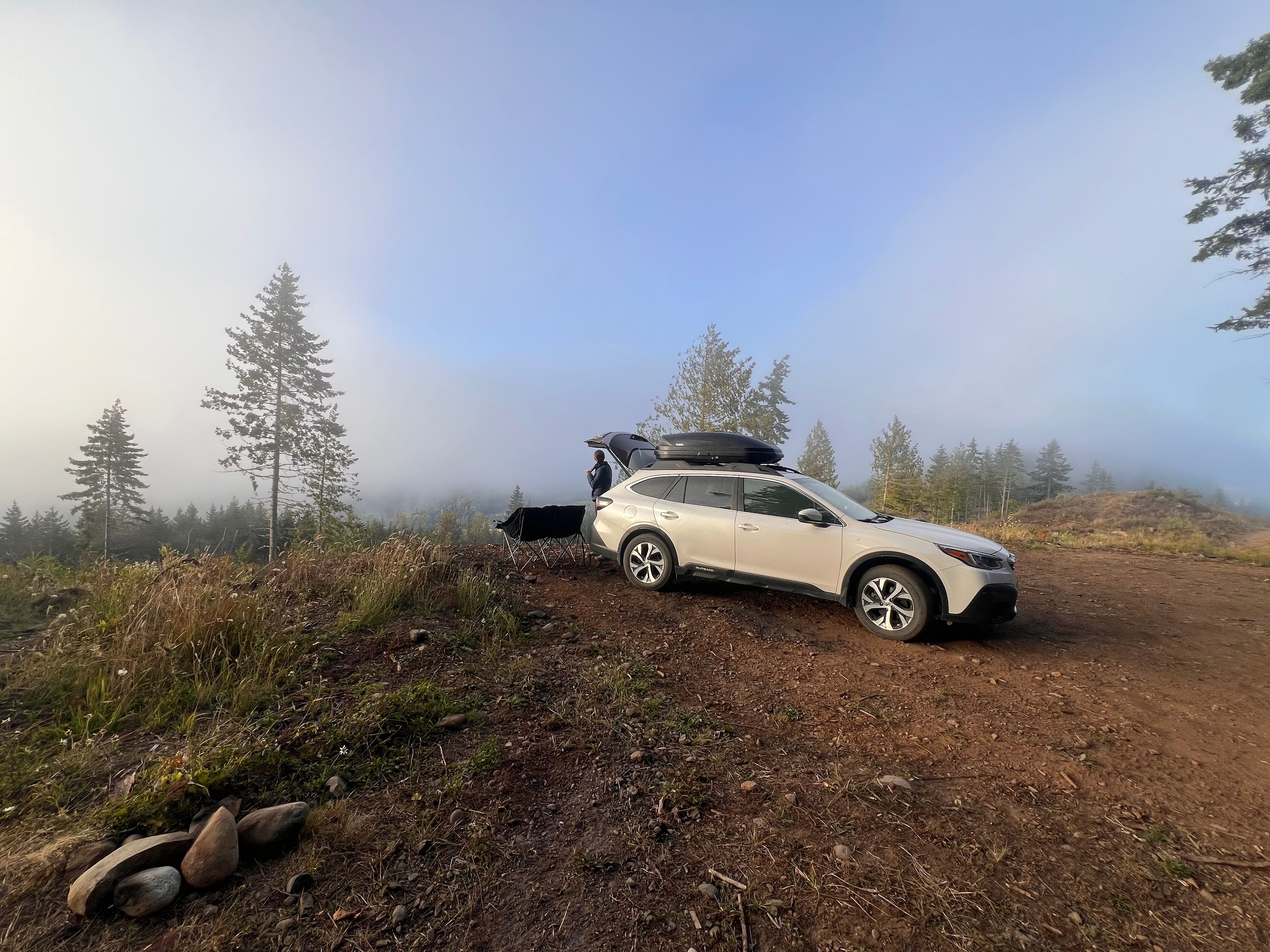 Sleeping in the clouds (didn’t get a pic before they rolled in) 