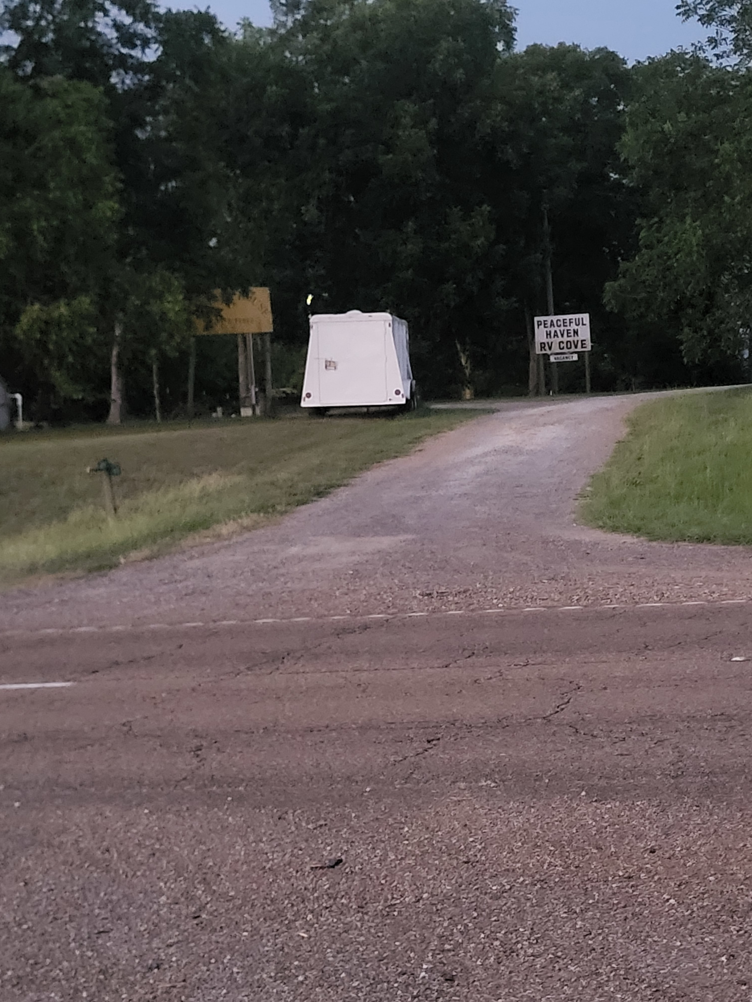 Drive way from road.
