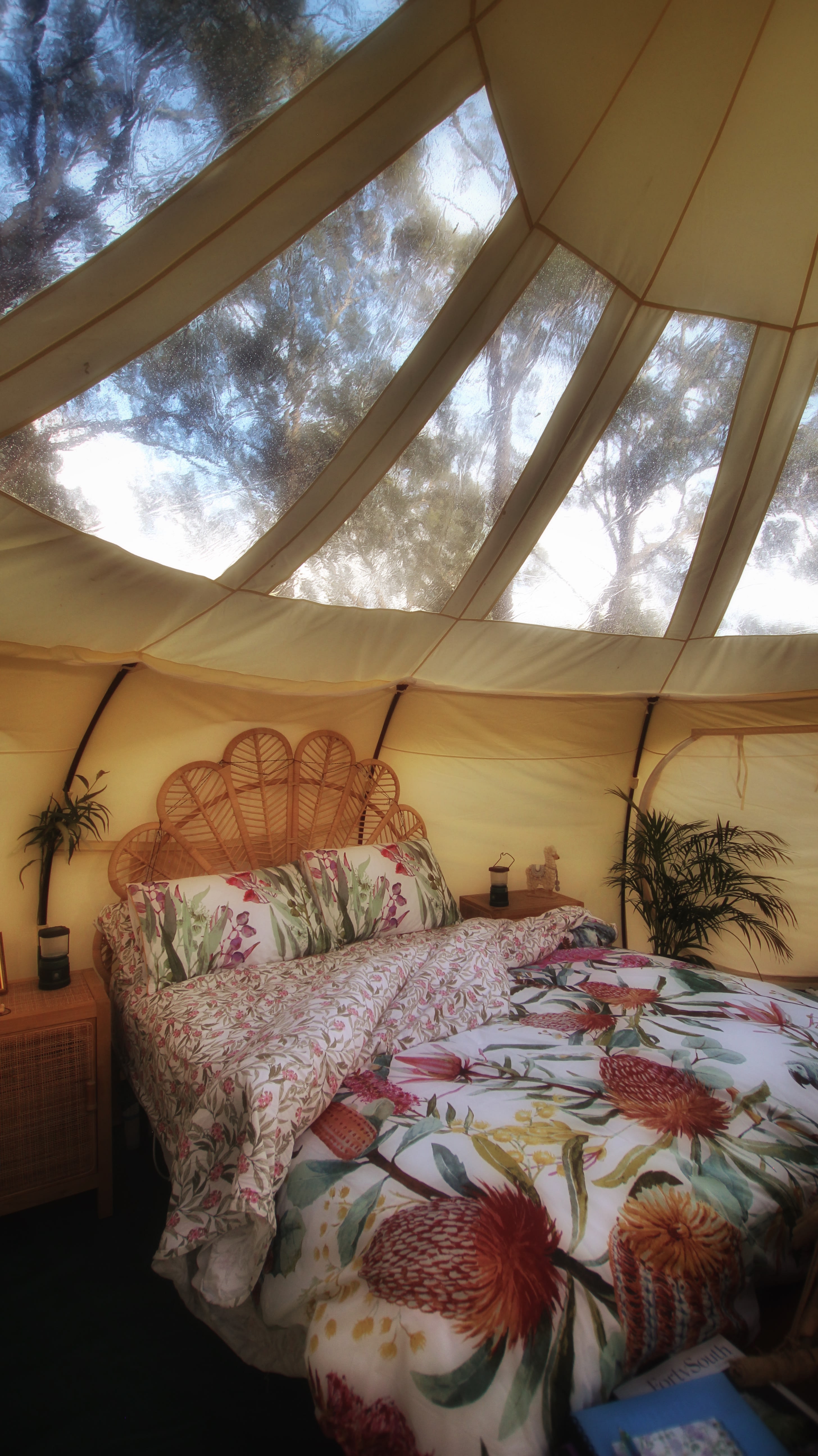 Rustic river glamping