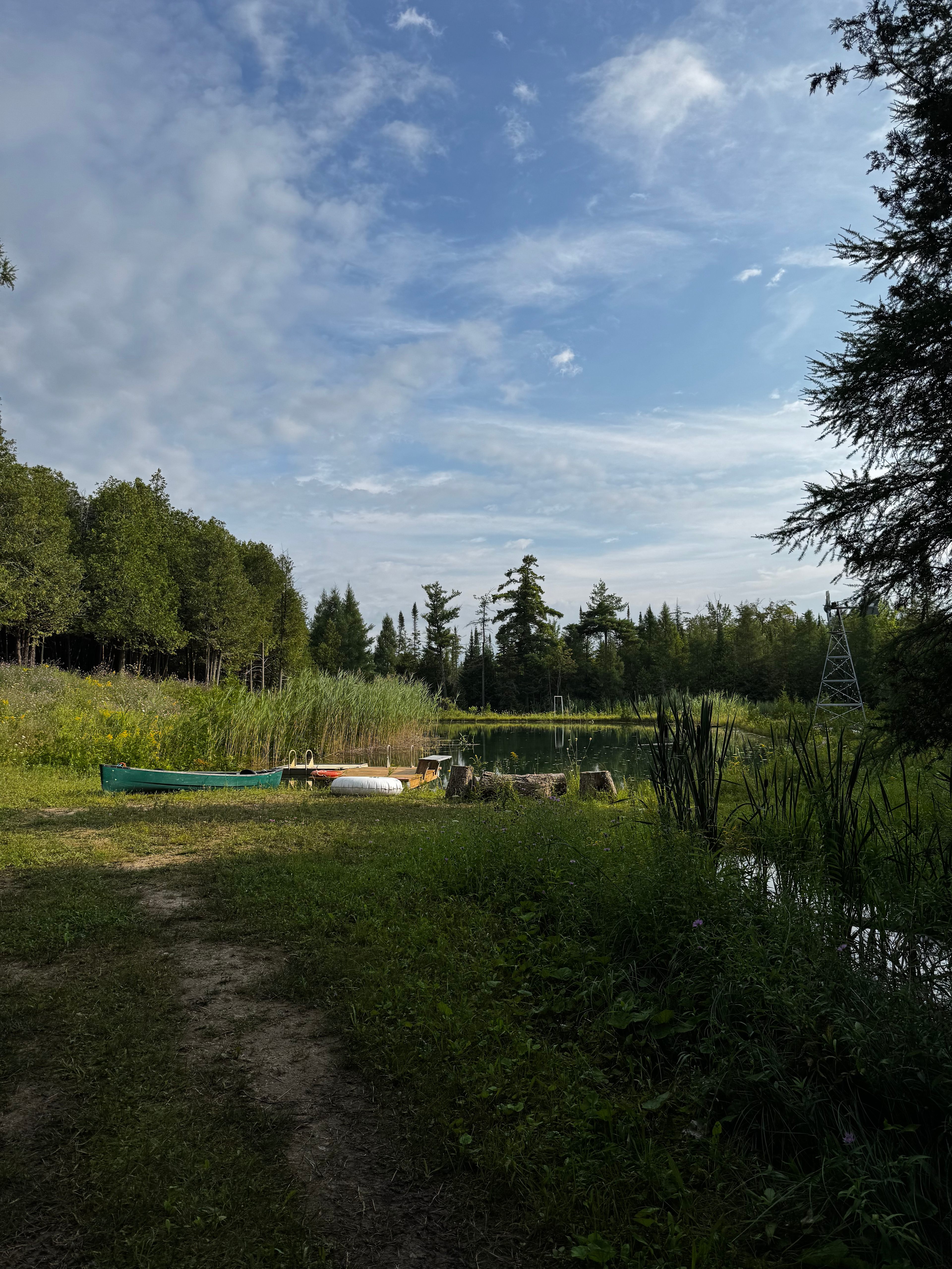 View of the pond 150m down the path from the campsite