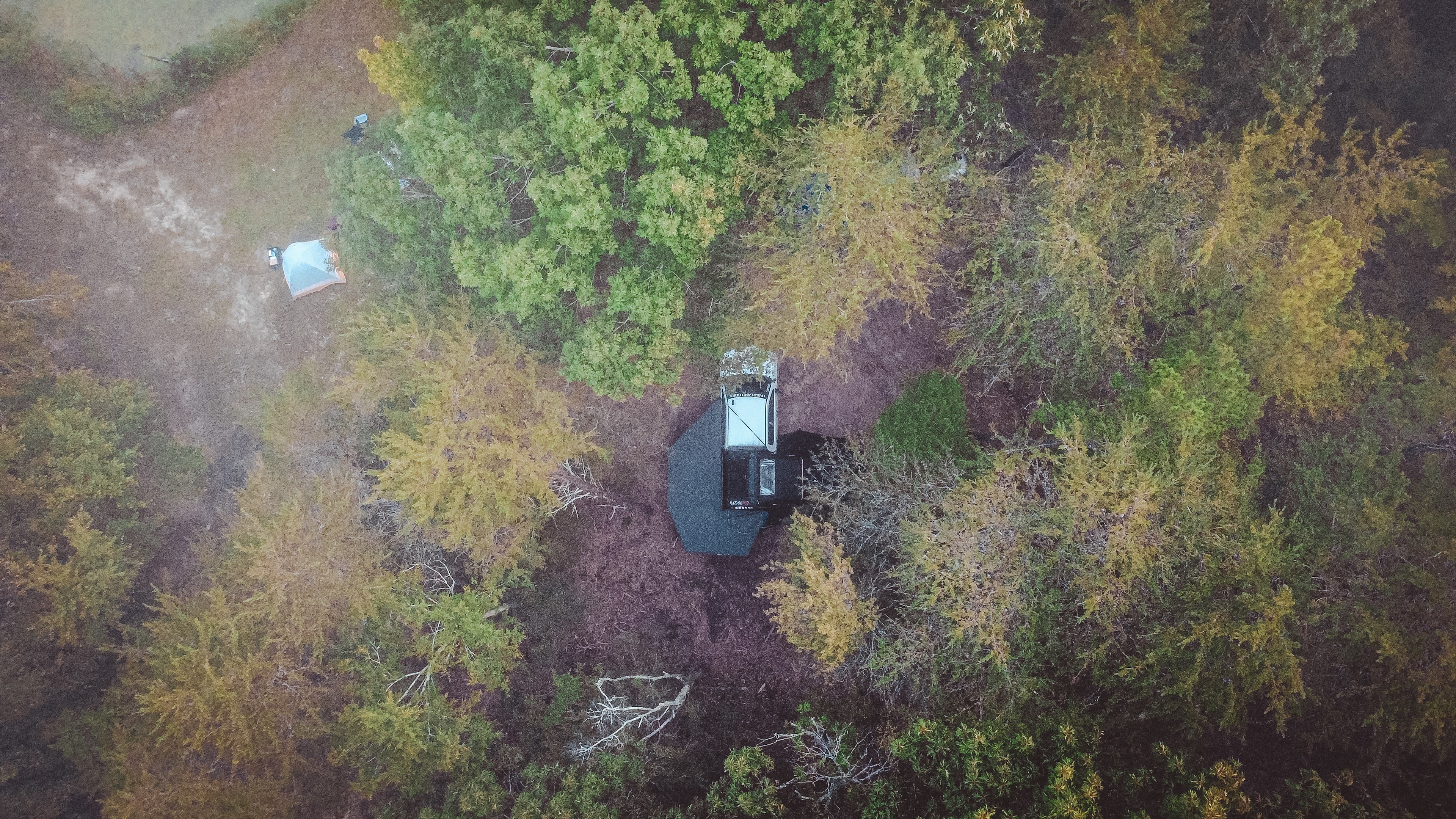 Drone shot of my campsite