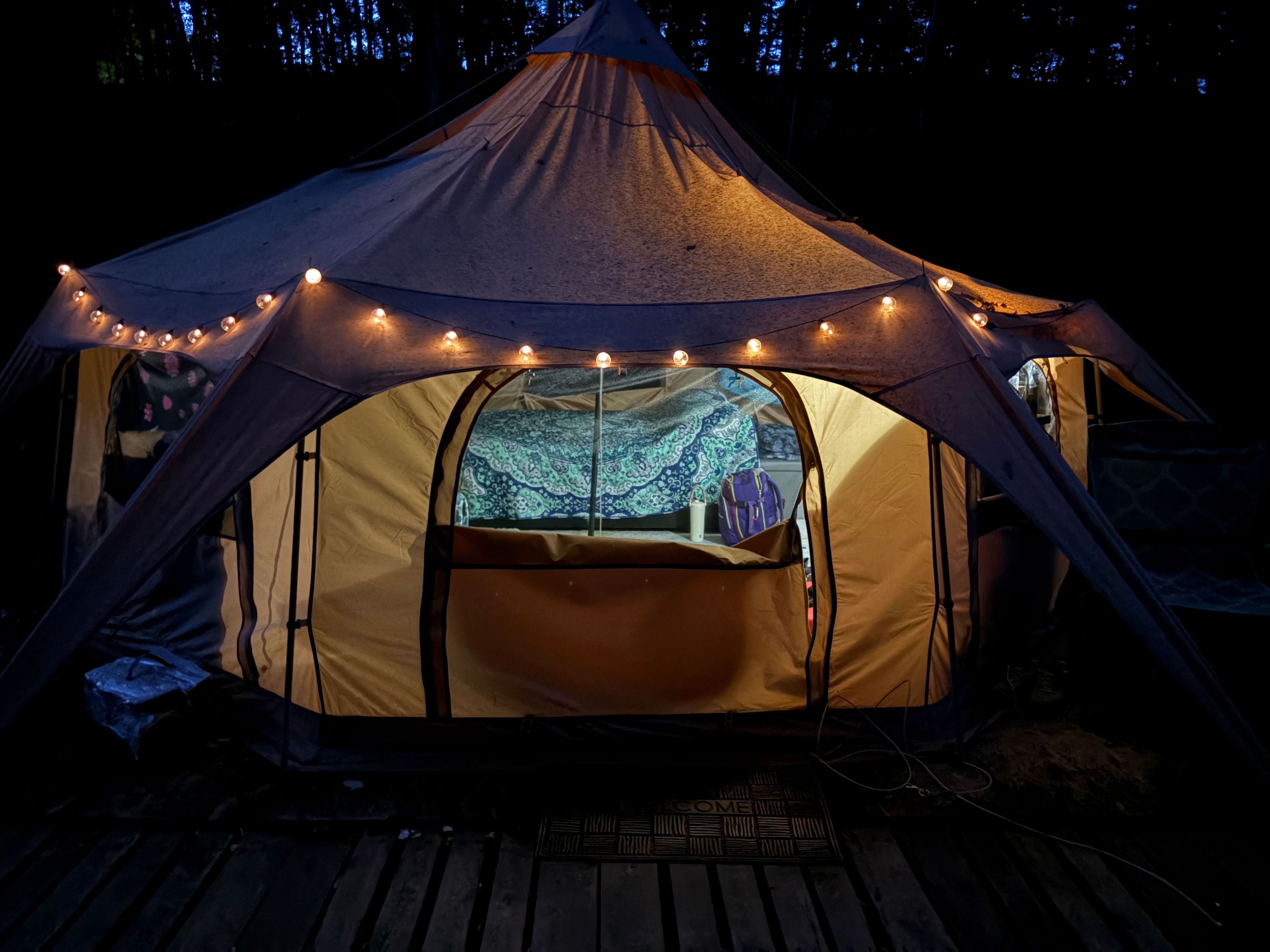 Solar lights were nice!