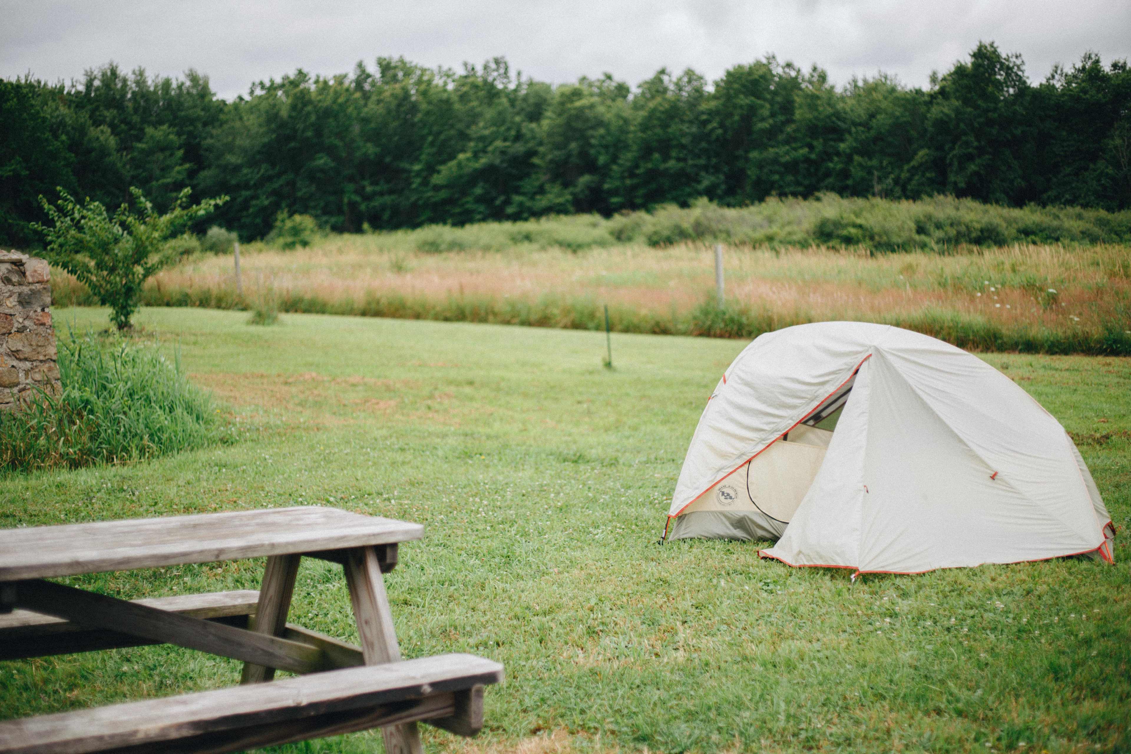 set up camp anywhere on their property!
