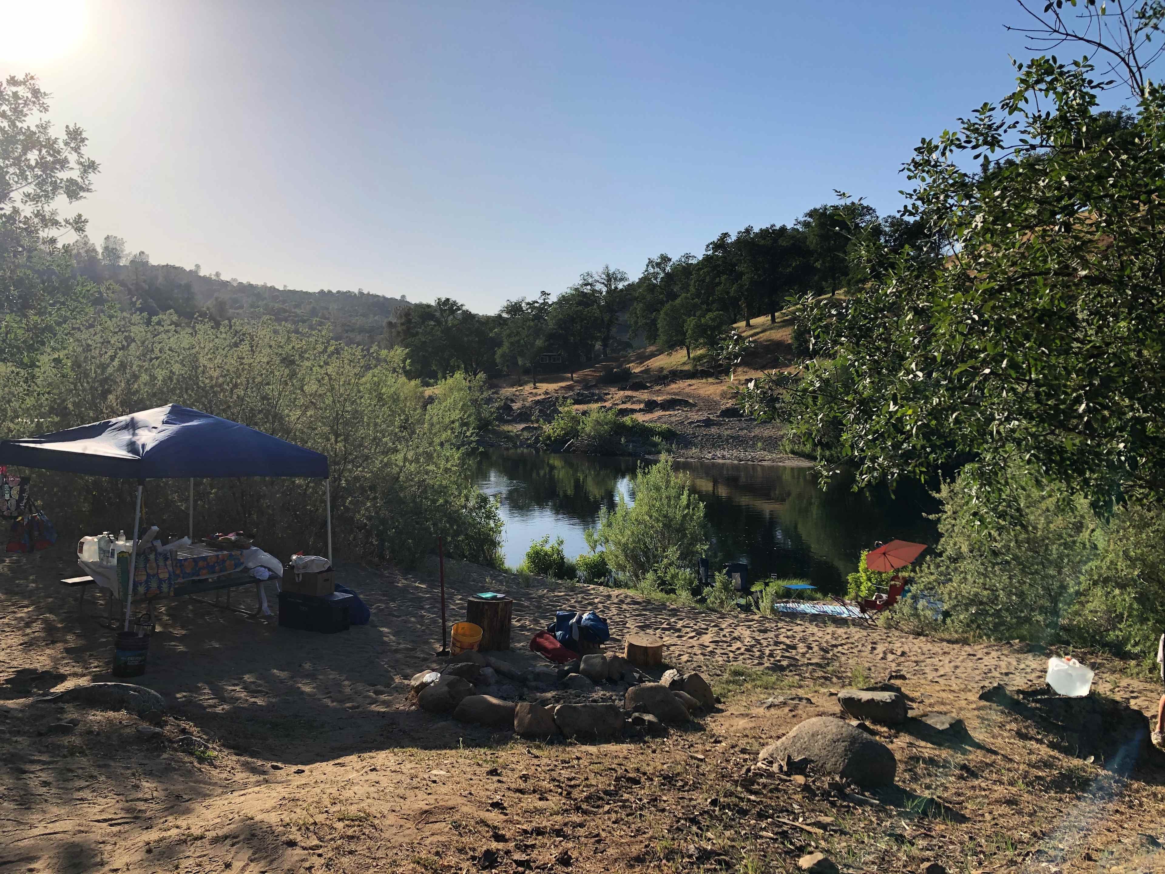 The site is on the river and comes with two large fire pits (we could not use due to fire danger) and a picnic table. 