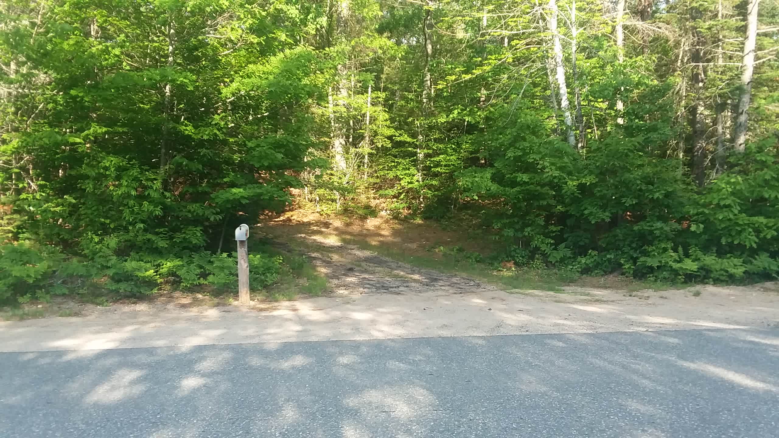 View of driveway from the street.