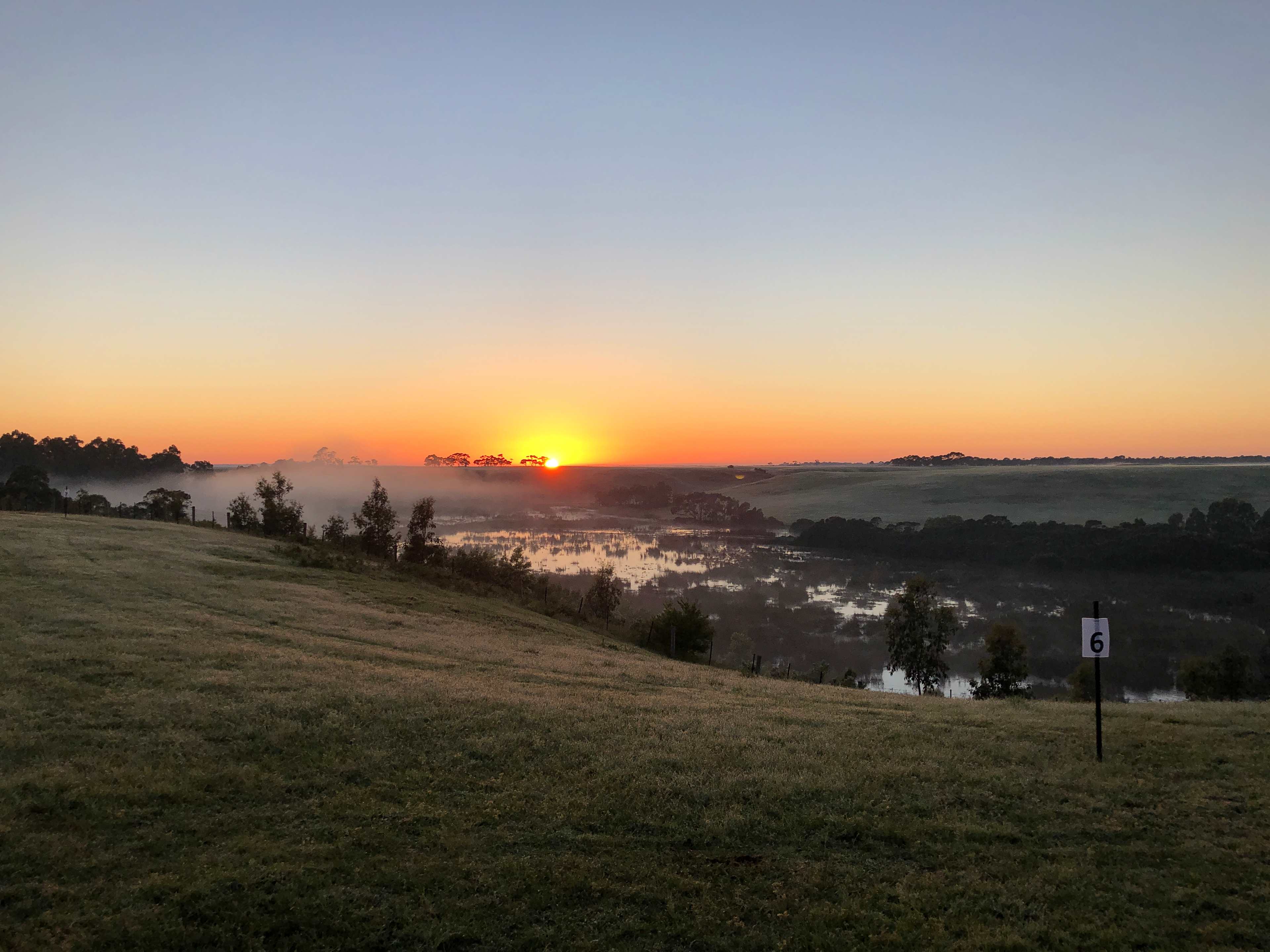 Sunrise over the hills & marshes