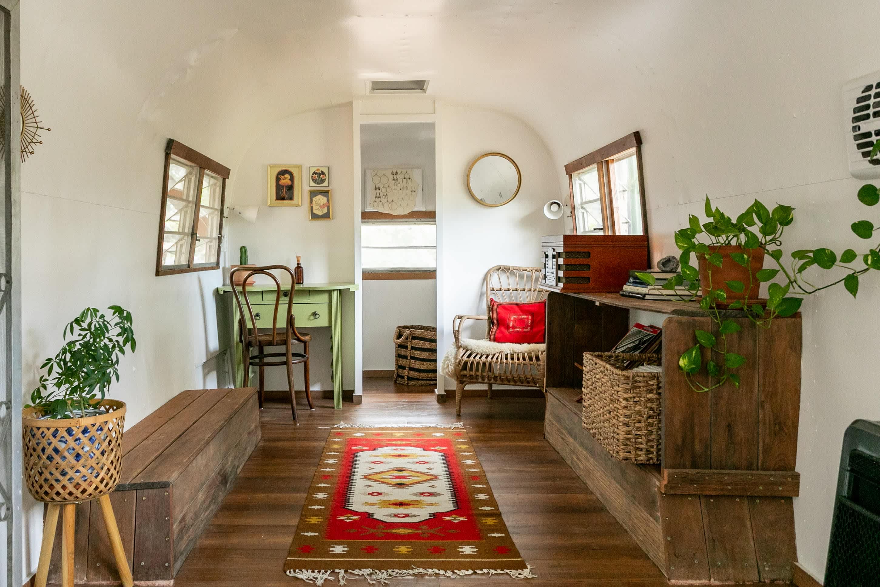 Enjoy a true glamping experience in our renovated vintage Avion (similar to Airstream) camper. 