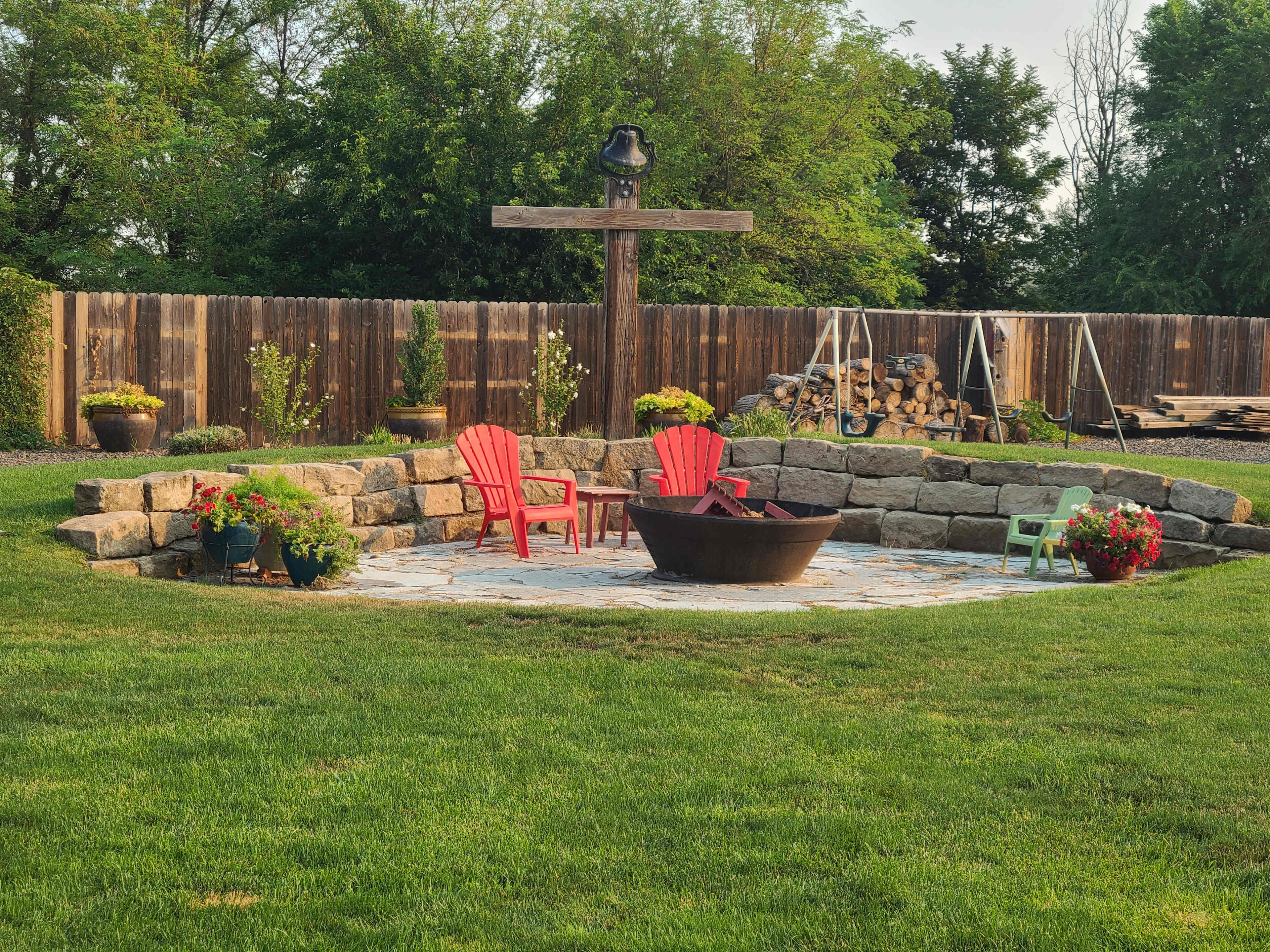 On cooler evenings the fire pit is an awesome place to gather.