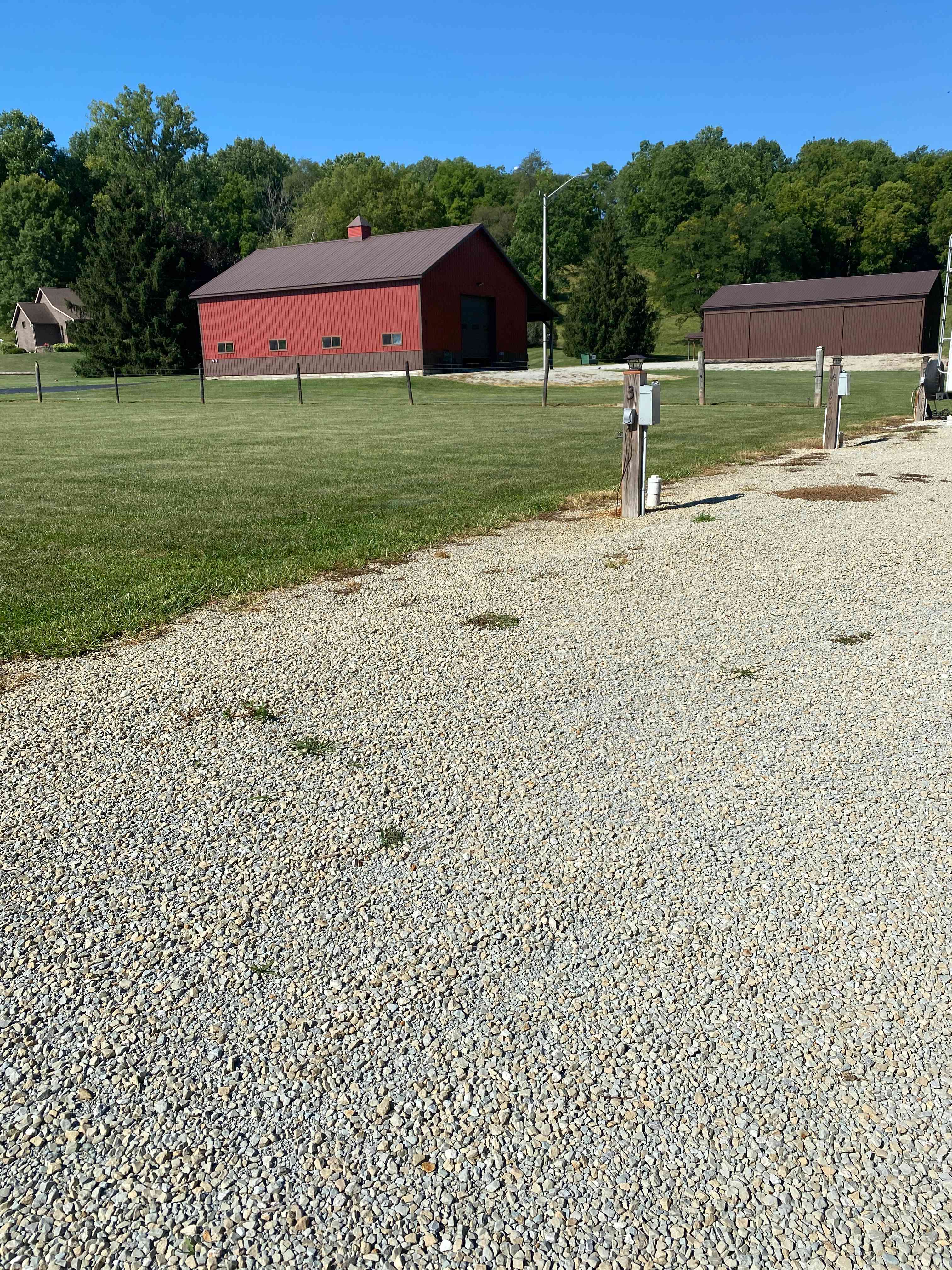 Site #3.  Grass will be behind your camper.