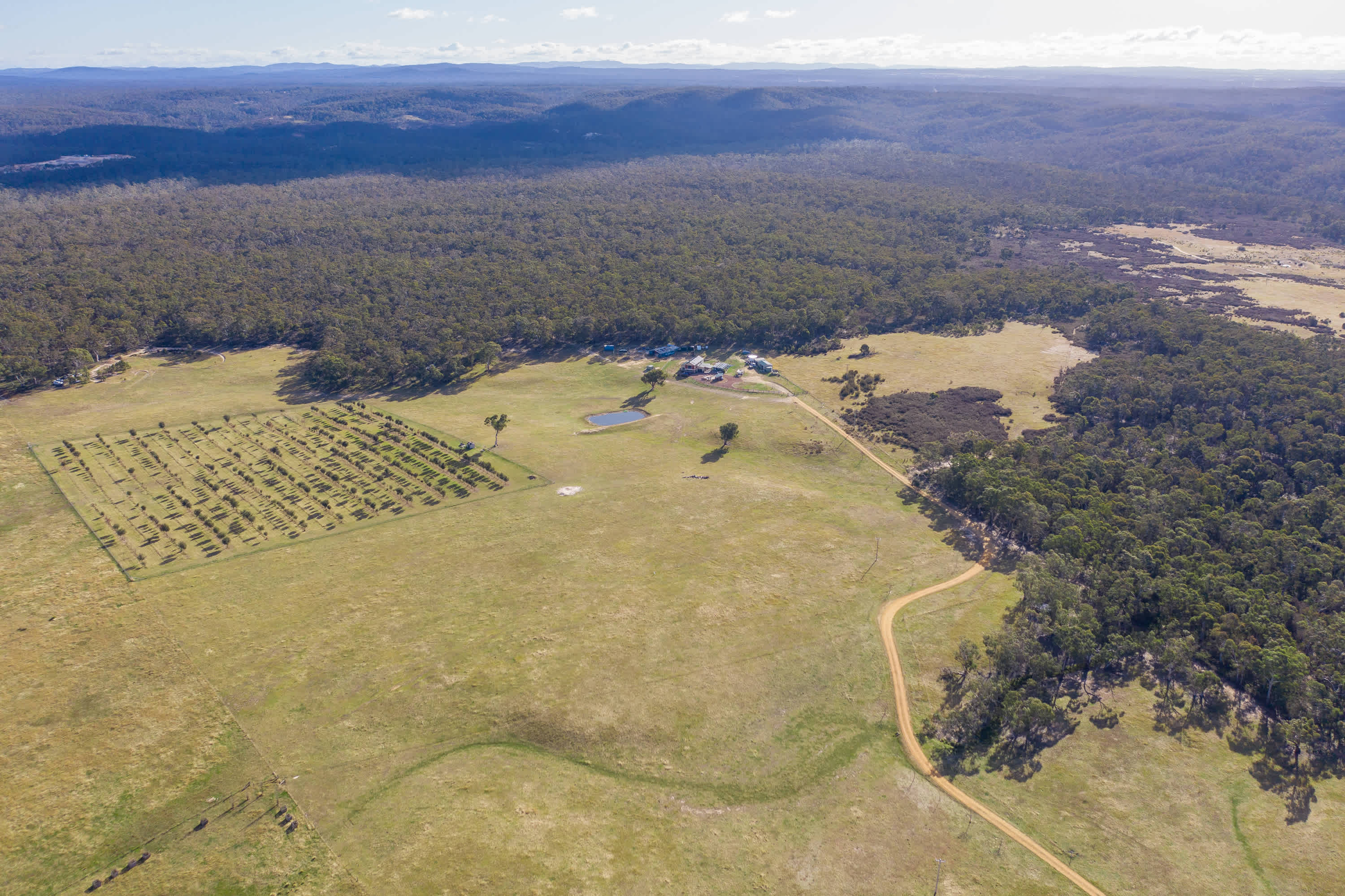 Aerial photo of cleared land.