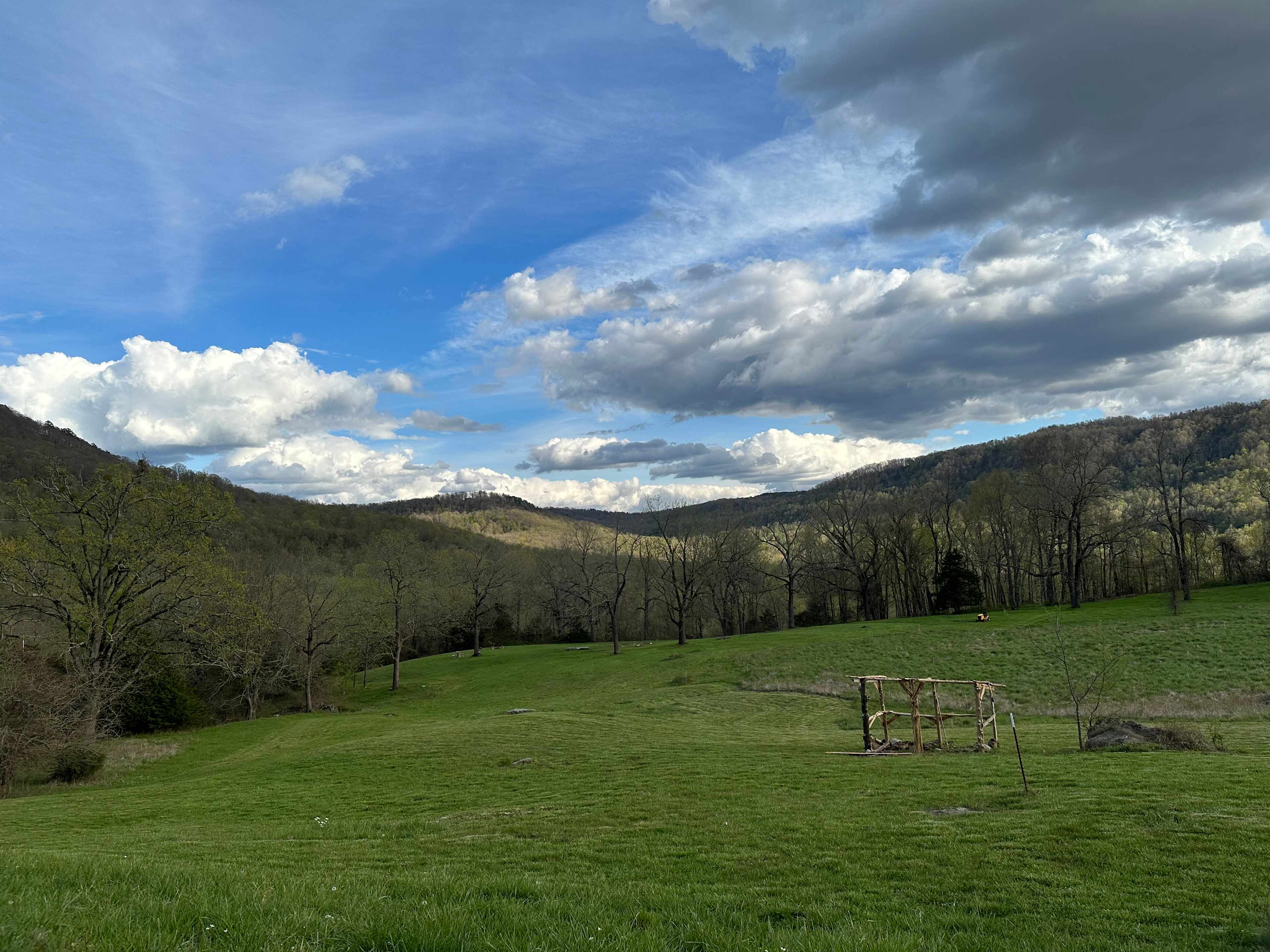 Big skies meet mountains that snug this 100acre+ property. 