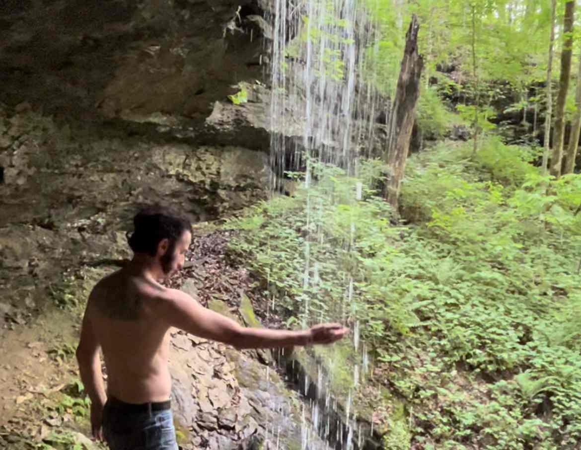 Enjoy a beautiful rock ledge waterfall without ever leaving the property. There's nothing more refreshing than a spring fed waterfall!
