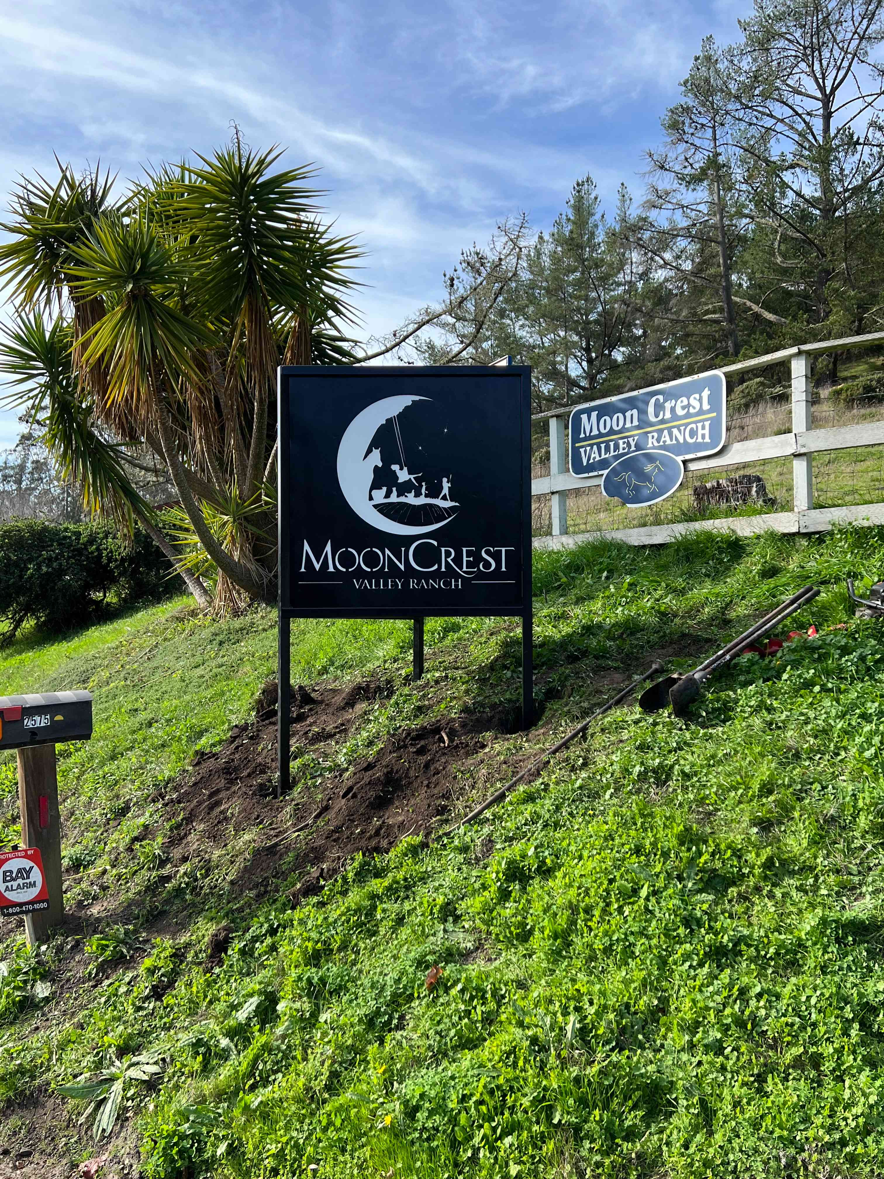 Welcome sign to the ranch!